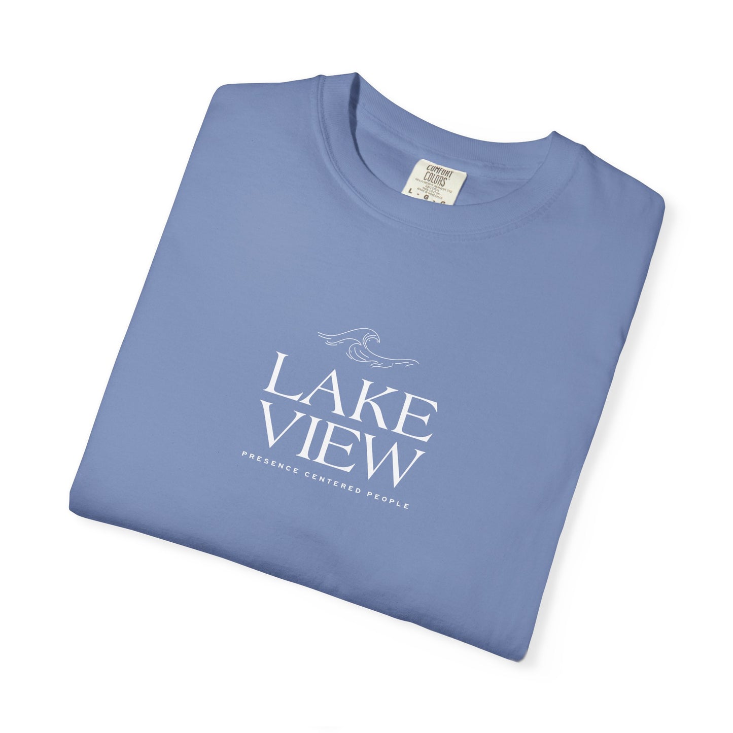 Lakeview Garment-Dyed T-shirt, Relaxed Summer Tee, Casual Outdoor Apparel, Gift for Nature Lovers, Lake House Decor