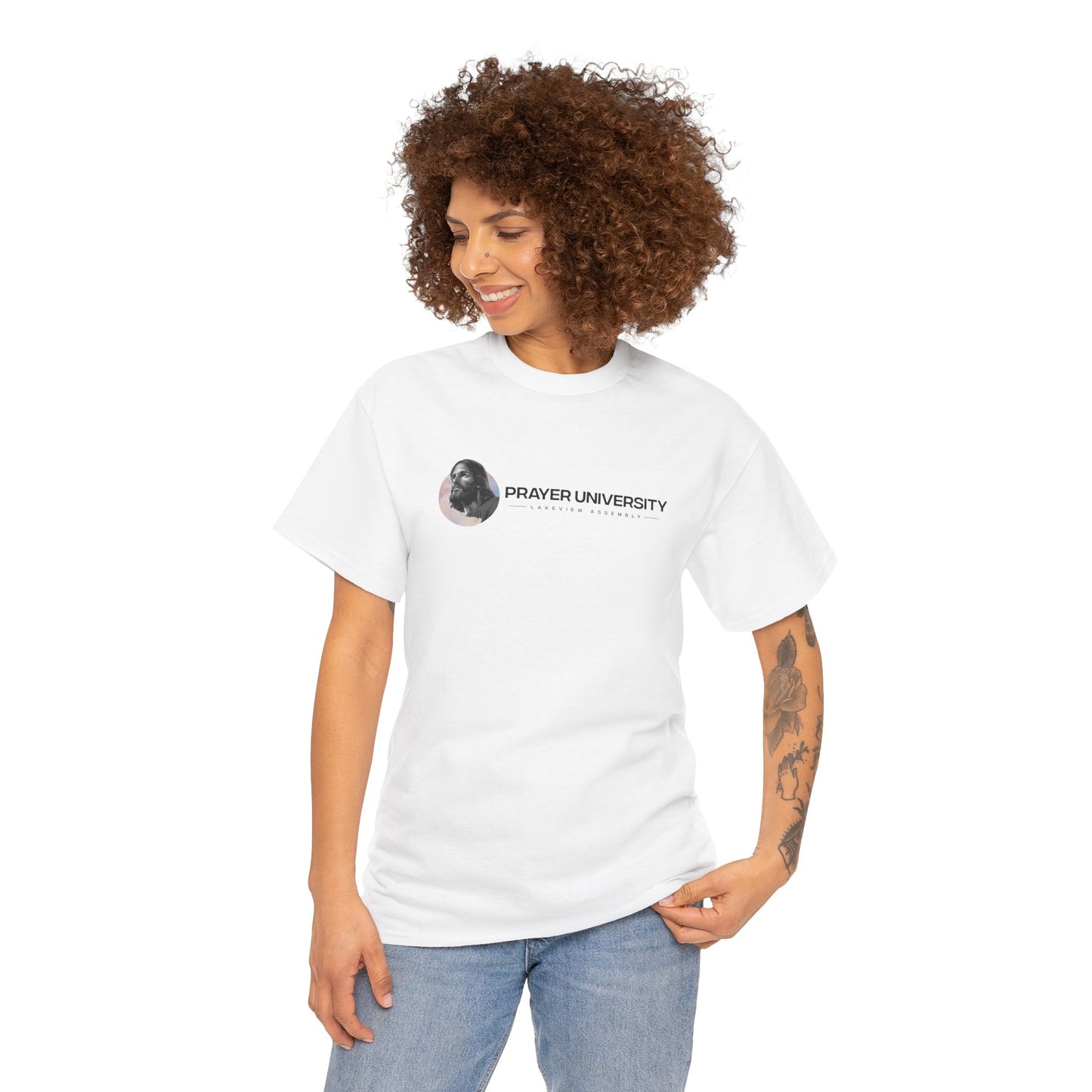 Prayer University Heavy Cotton Tee - Everyday Wear, Graduation Gift, Inspirational Apparel