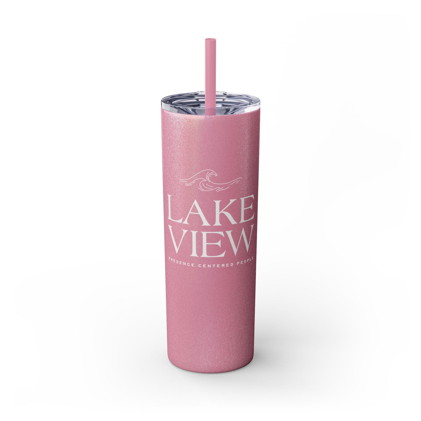 Lakeview Skinny Tumbler with Straw, 20oz | Perfect Gift for Nature Lovers, Travel Mug, Insulated Drinkware, Summer Fun, Lake House Decor