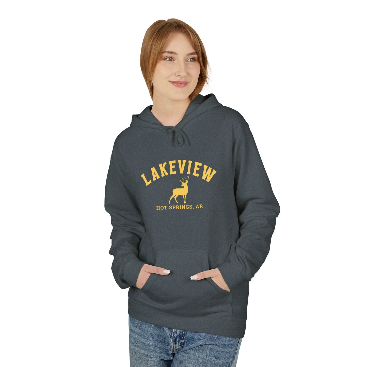 Lakeview Cozy Fleece Hoodie - Perfect for Fall, Travel, Wearable Gift, Outdoor Adventures, Comfortable Style