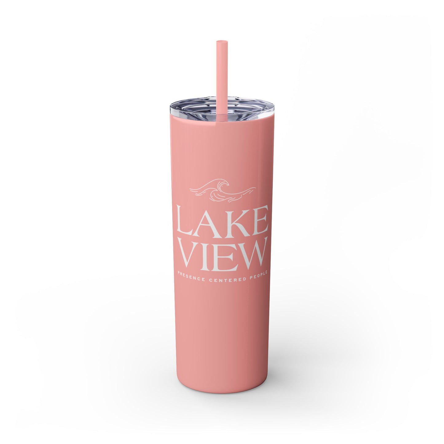 Lakeview Skinny Tumbler with Straw, 20oz | Perfect Gift for Nature Lovers, Travel Mug, Insulated Drinkware, Summer Fun, Lake House Decor
