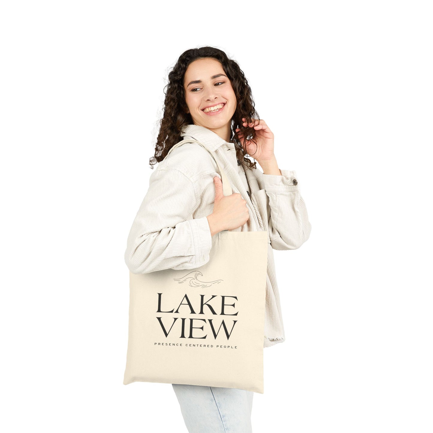 Lakeview Cotton Canvas Tote Bag | Eco-Friendly Bag for Shopping, Beach, Travel, Gifts, Home