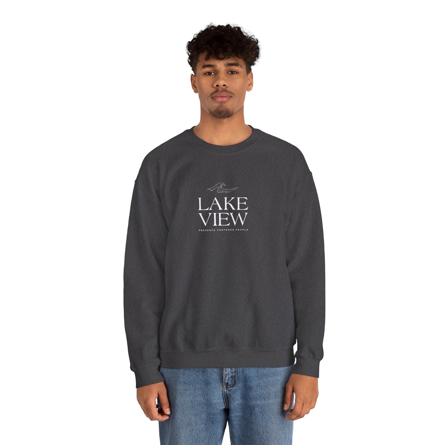 Lakeview Heavy Blend Sweatshirt, Cozy Crewneck, Casual Apparel, Gift for Nature Lovers, Perfect for Relaxation