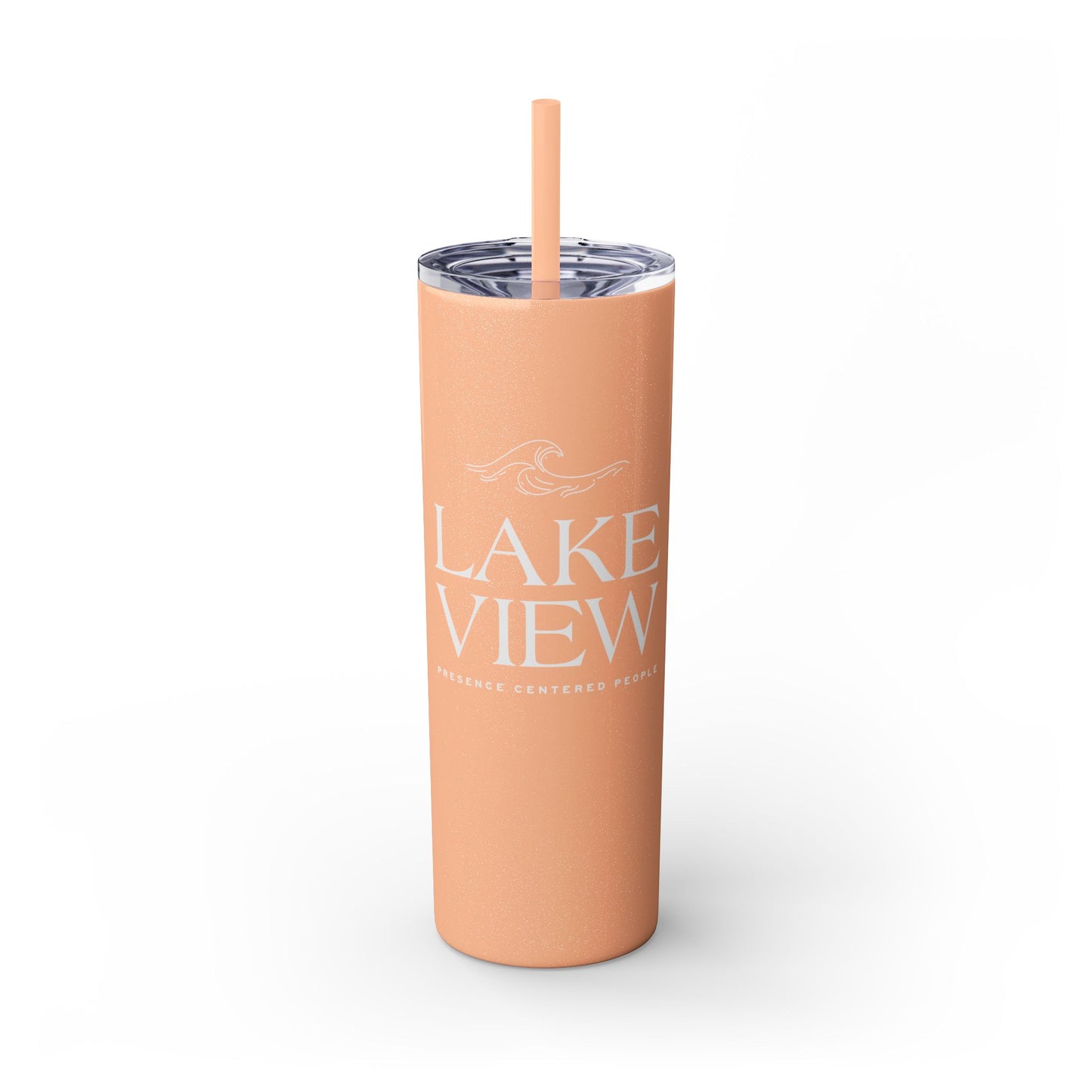 Lakeview Skinny Tumbler with Straw, 20oz | Perfect Gift for Nature Lovers, Travel Mug, Insulated Drinkware, Summer Fun, Lake House Decor