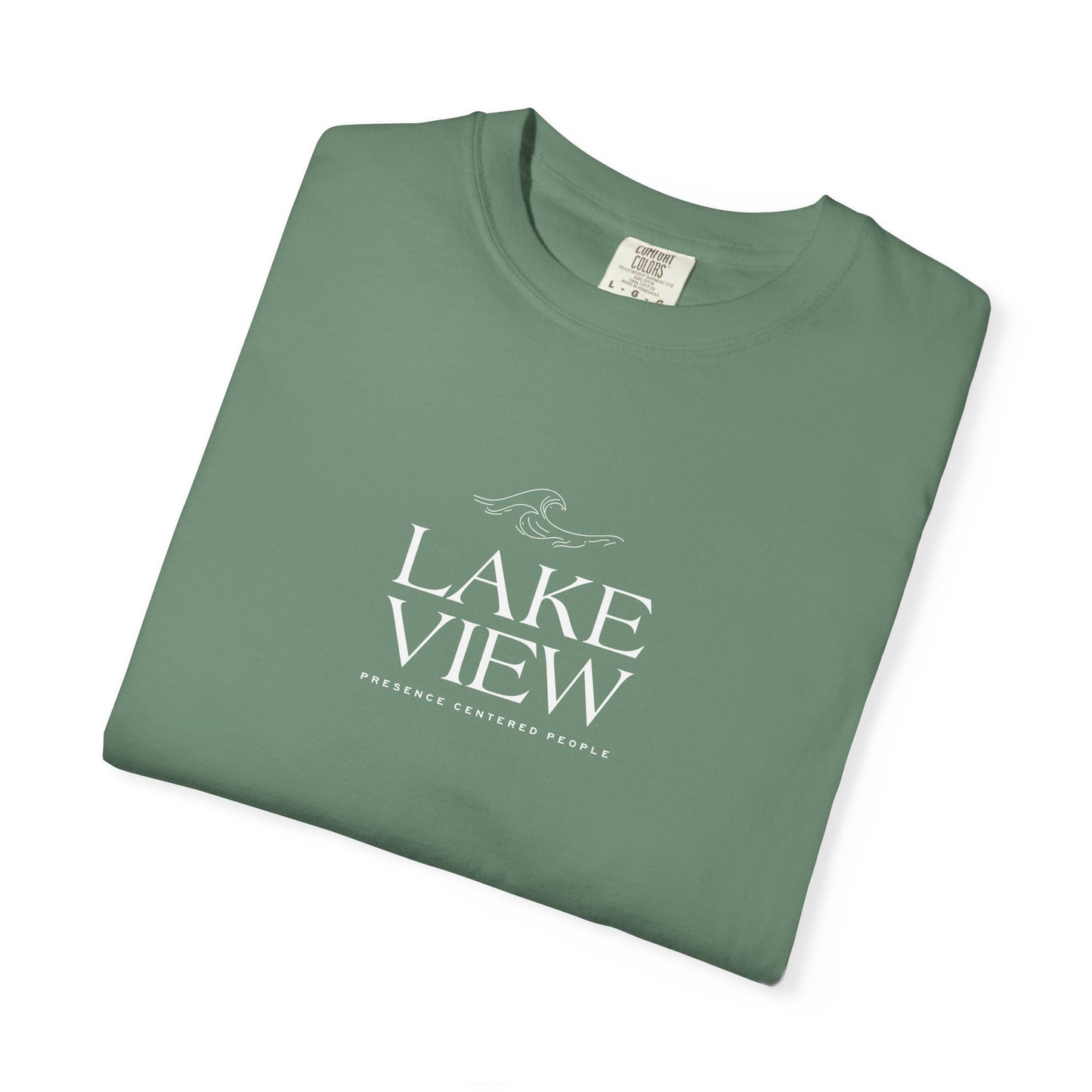 Lakeview Garment-Dyed T-shirt, Relaxed Summer Tee, Casual Outdoor Apparel, Gift for Nature Lovers, Lake House Decor