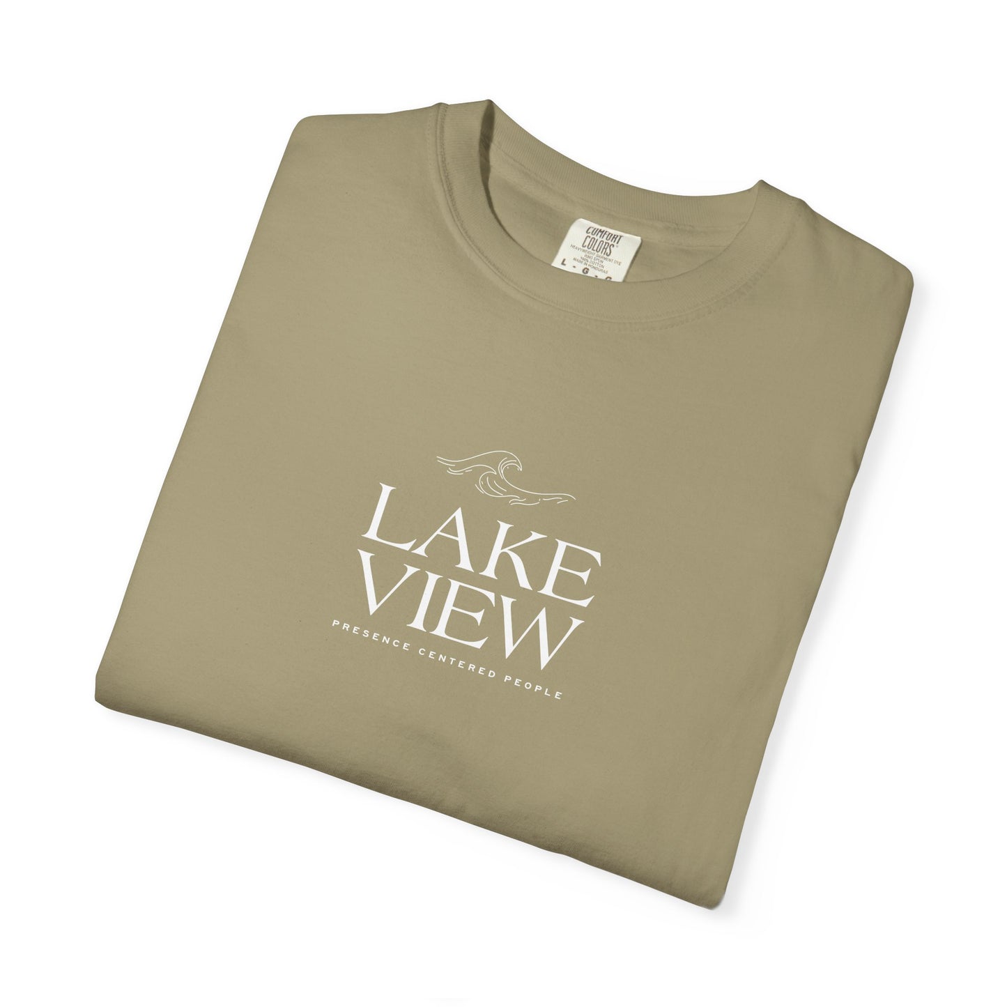 Lakeview Garment-Dyed T-shirt, Relaxed Summer Tee, Casual Outdoor Apparel, Gift for Nature Lovers, Lake House Decor