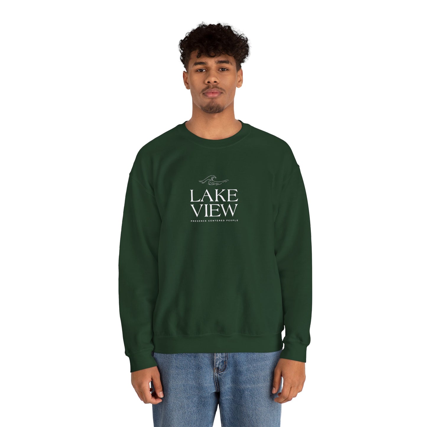Lakeview Heavy Blend Sweatshirt, Cozy Crewneck, Casual Apparel, Gift for Nature Lovers, Perfect for Relaxation