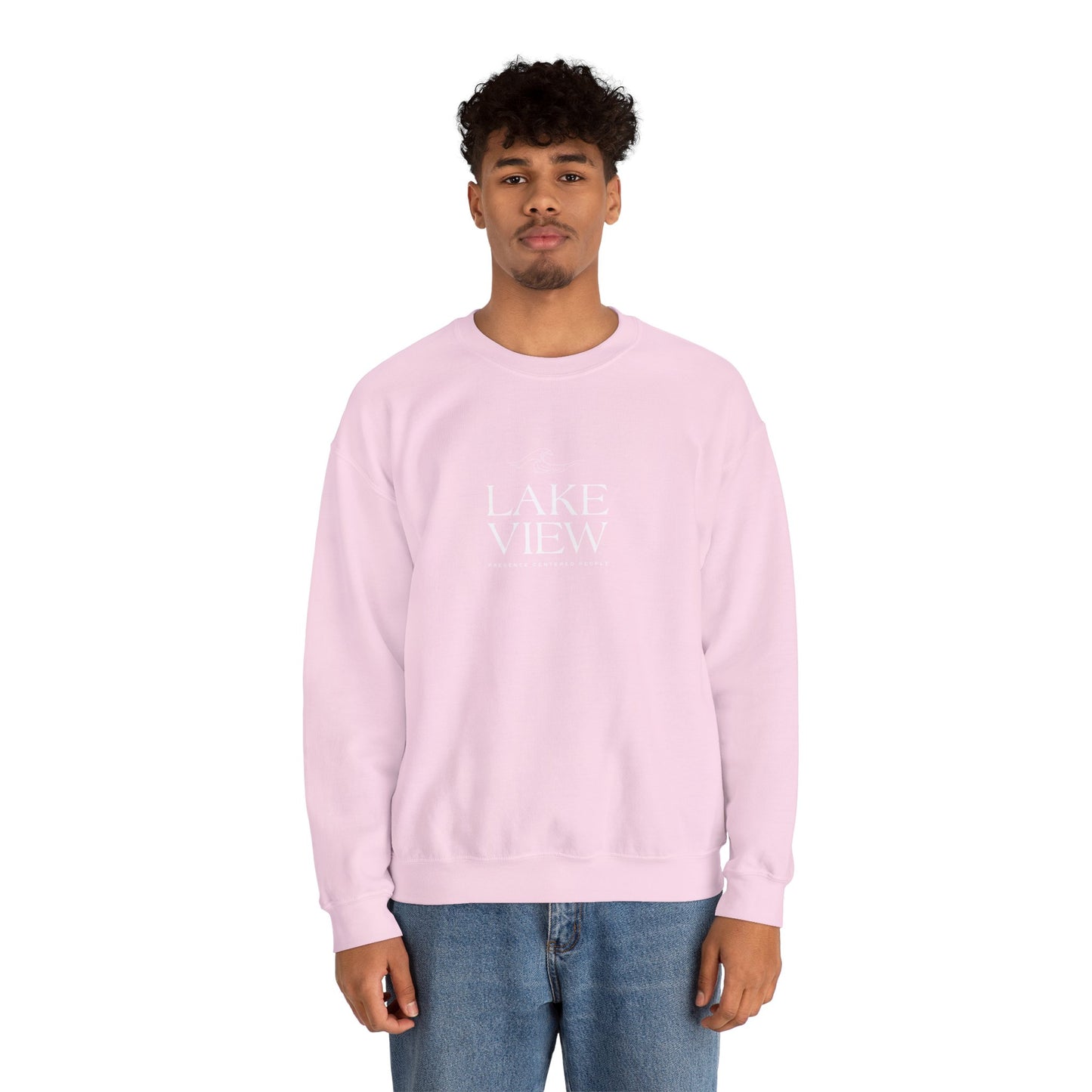 Lakeview Heavy Blend Sweatshirt, Cozy Crewneck, Casual Apparel, Gift for Nature Lovers, Perfect for Relaxation