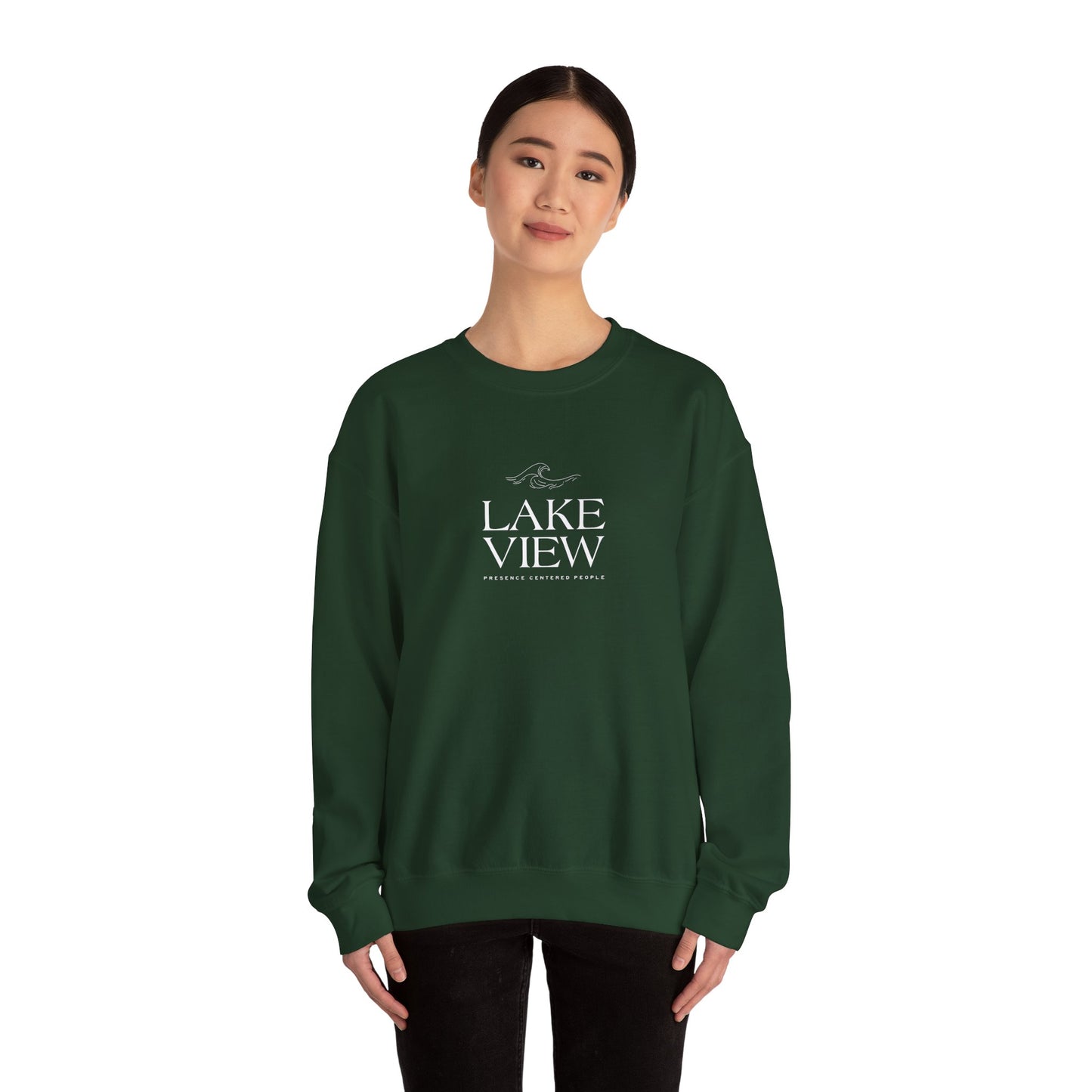 Lakeview Heavy Blend Sweatshirt, Cozy Crewneck, Casual Apparel, Gift for Nature Lovers, Perfect for Relaxation