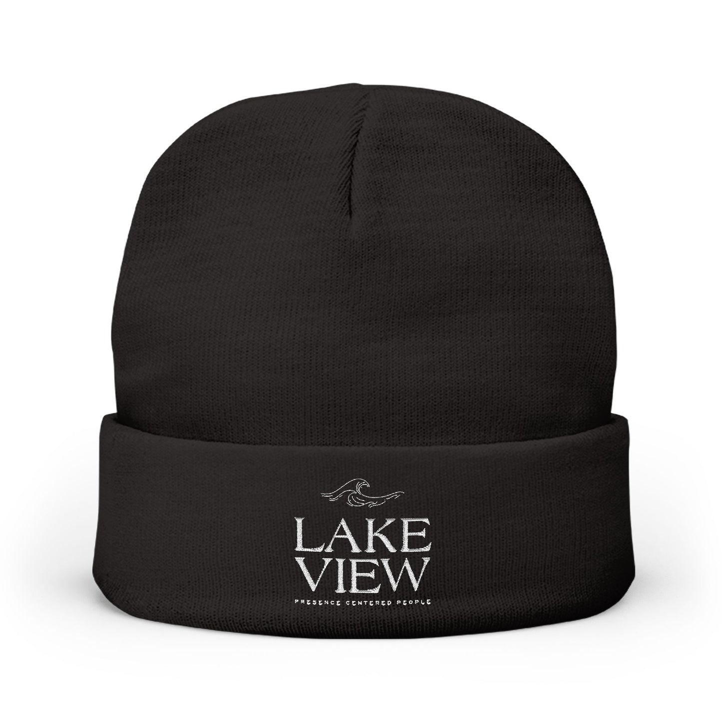 Cozy Lakeview Knit Beanie, Embroidered Winter Hat, Outdoor Accessory, Gift for Him/Her, Ski Trip Beanie