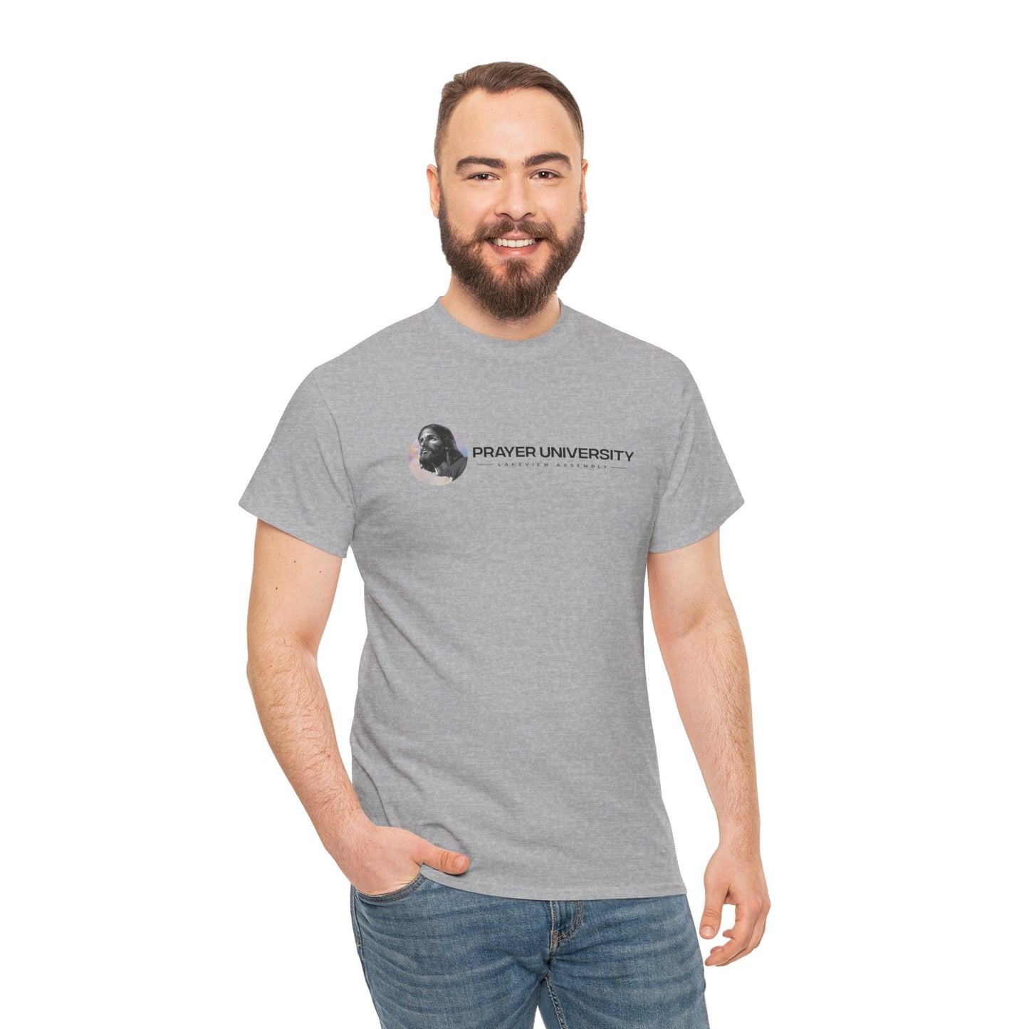 Prayer University Heavy Cotton Tee - Everyday Wear, Graduation Gift, Inspirational Apparel