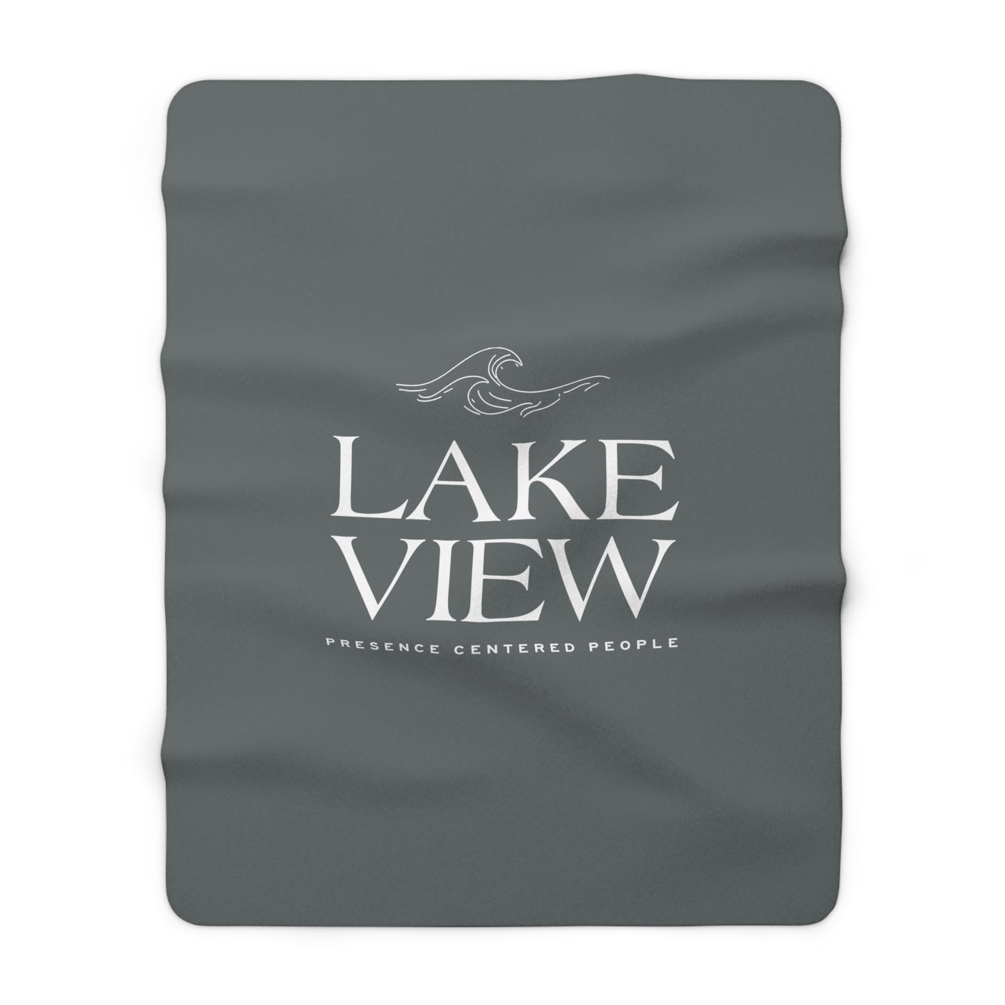 Cozy Sherpa Fleece Blanket - Lakeview Design, Warm Throw for Home, Lounge Blanket, Gift for Friends, Snuggling Up
