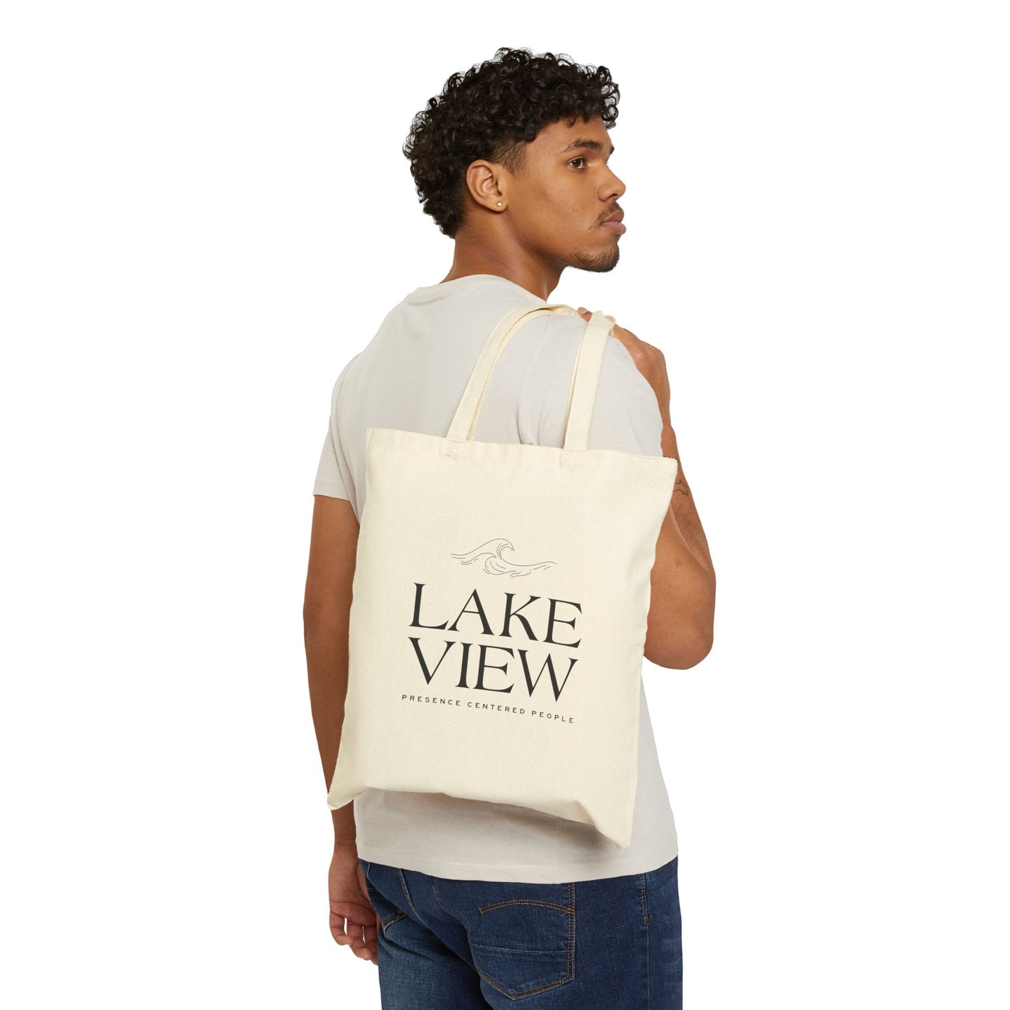 Lakeview Cotton Canvas Tote Bag | Eco-Friendly Bag for Shopping, Beach, Travel, Gifts, Home