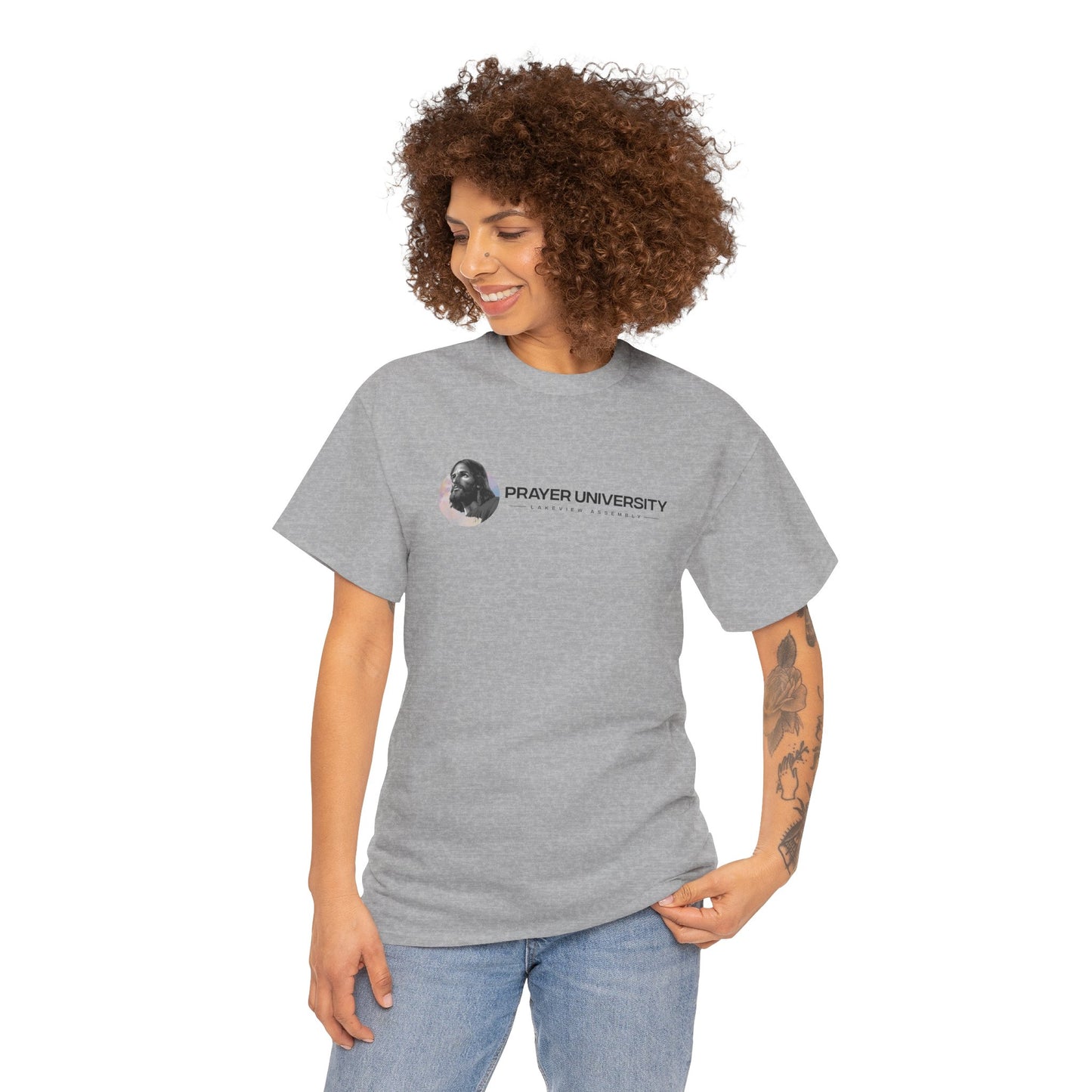 Prayer University Heavy Cotton Tee - Everyday Wear, Graduation Gift, Inspirational Apparel