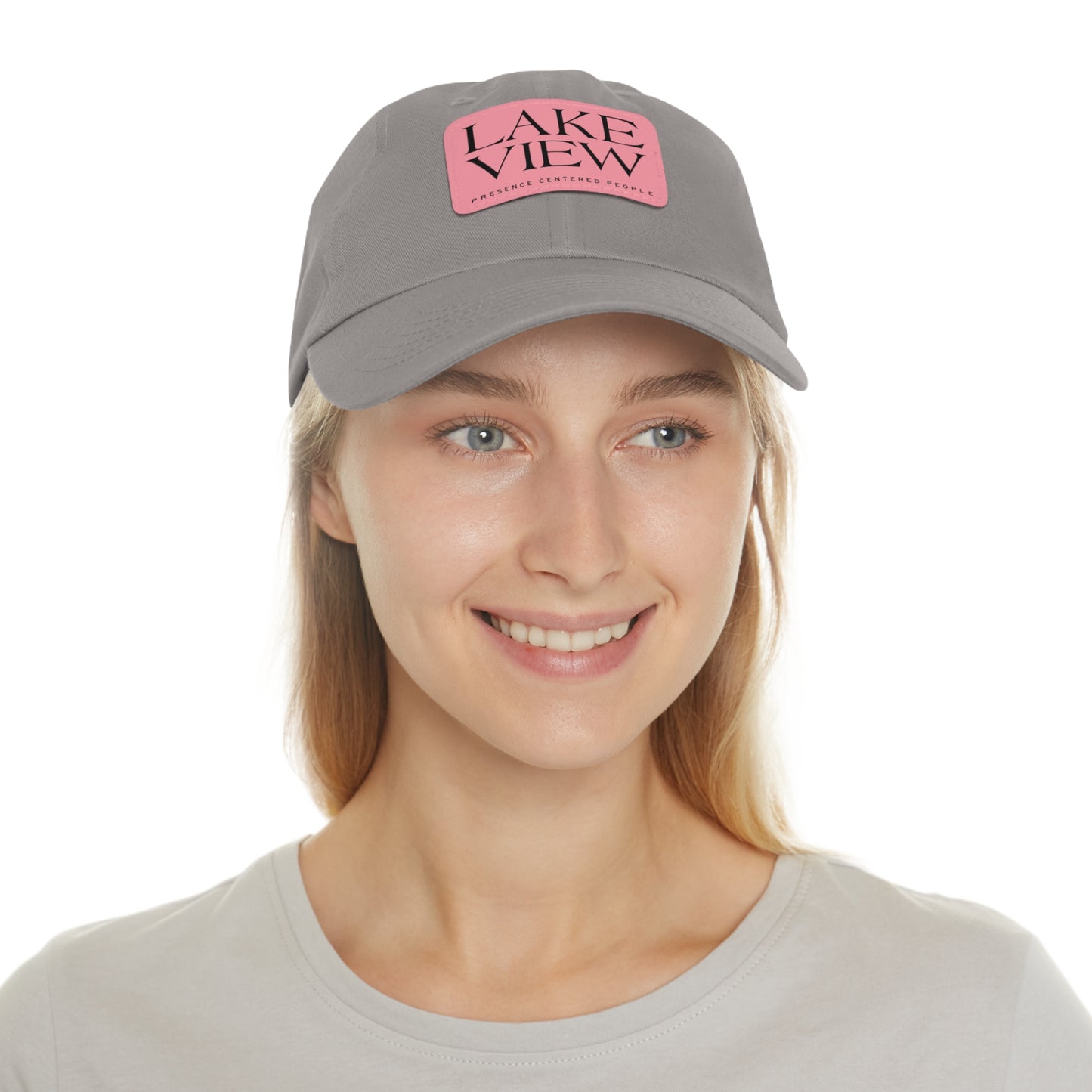 Lakeview Leather Patch Dad Hat, Casual Cotton Cap for Outdoors, Summer Style, Gift for Dad, Unisex Hat for All Occasions