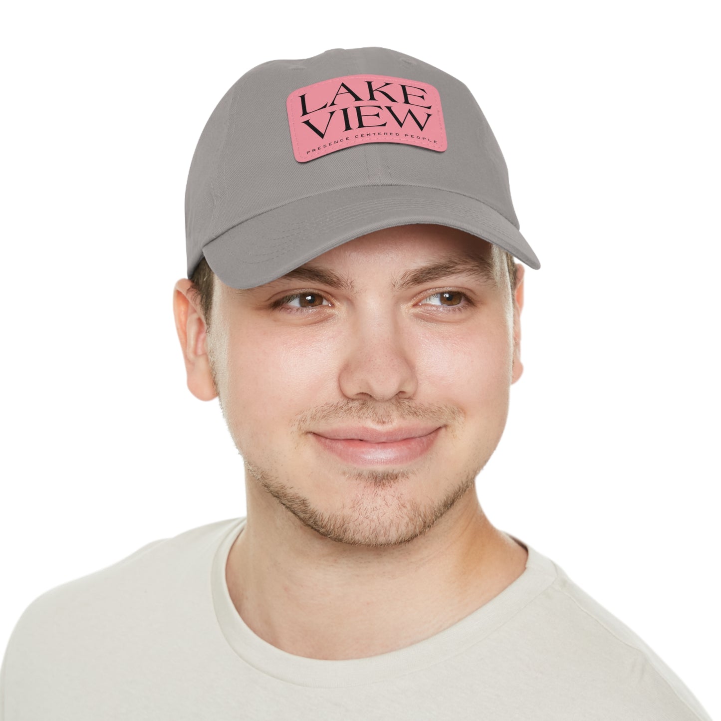 Lakeview Leather Patch Dad Hat, Casual Cotton Cap for Outdoors, Summer Style, Gift for Dad, Unisex Hat for All Occasions