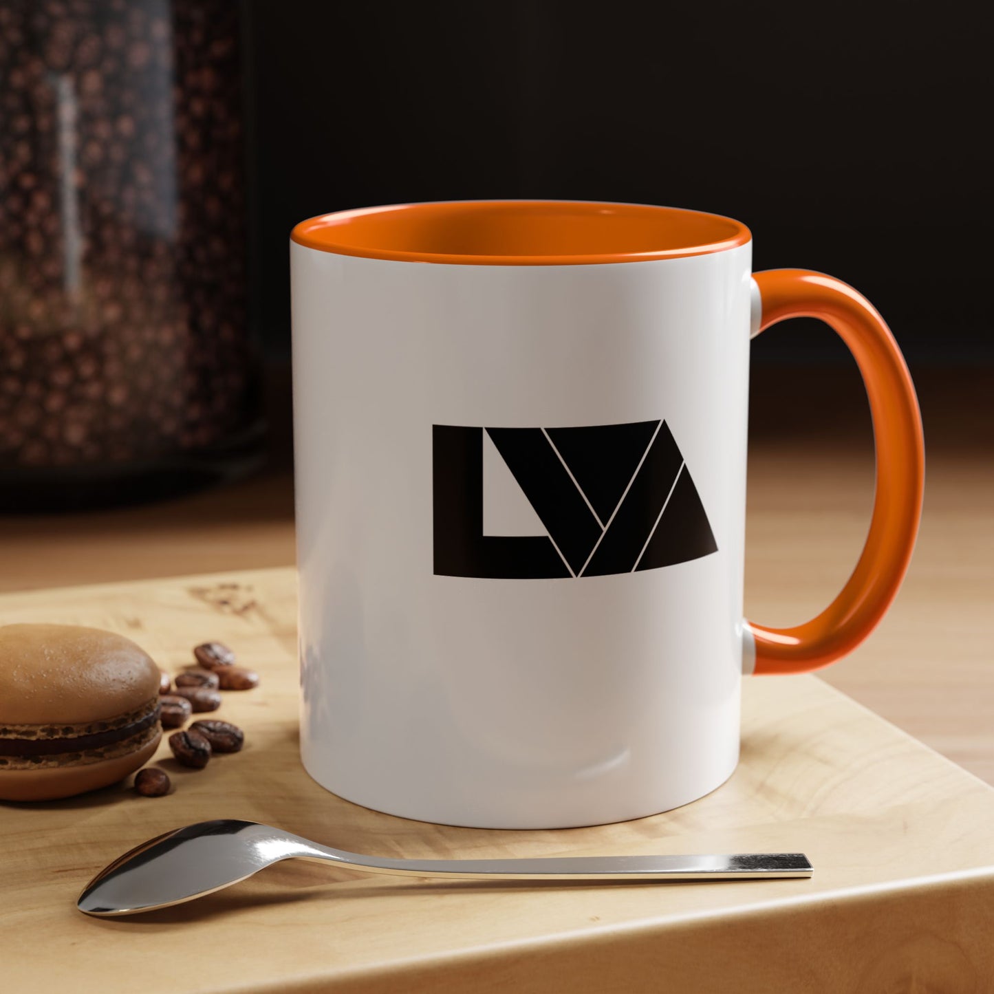 Lakeview Coffee Mug, Personalized Gift, Black Accent Mug, Home Decor, Coffee Lover Gift, Inspirational Kitchenware