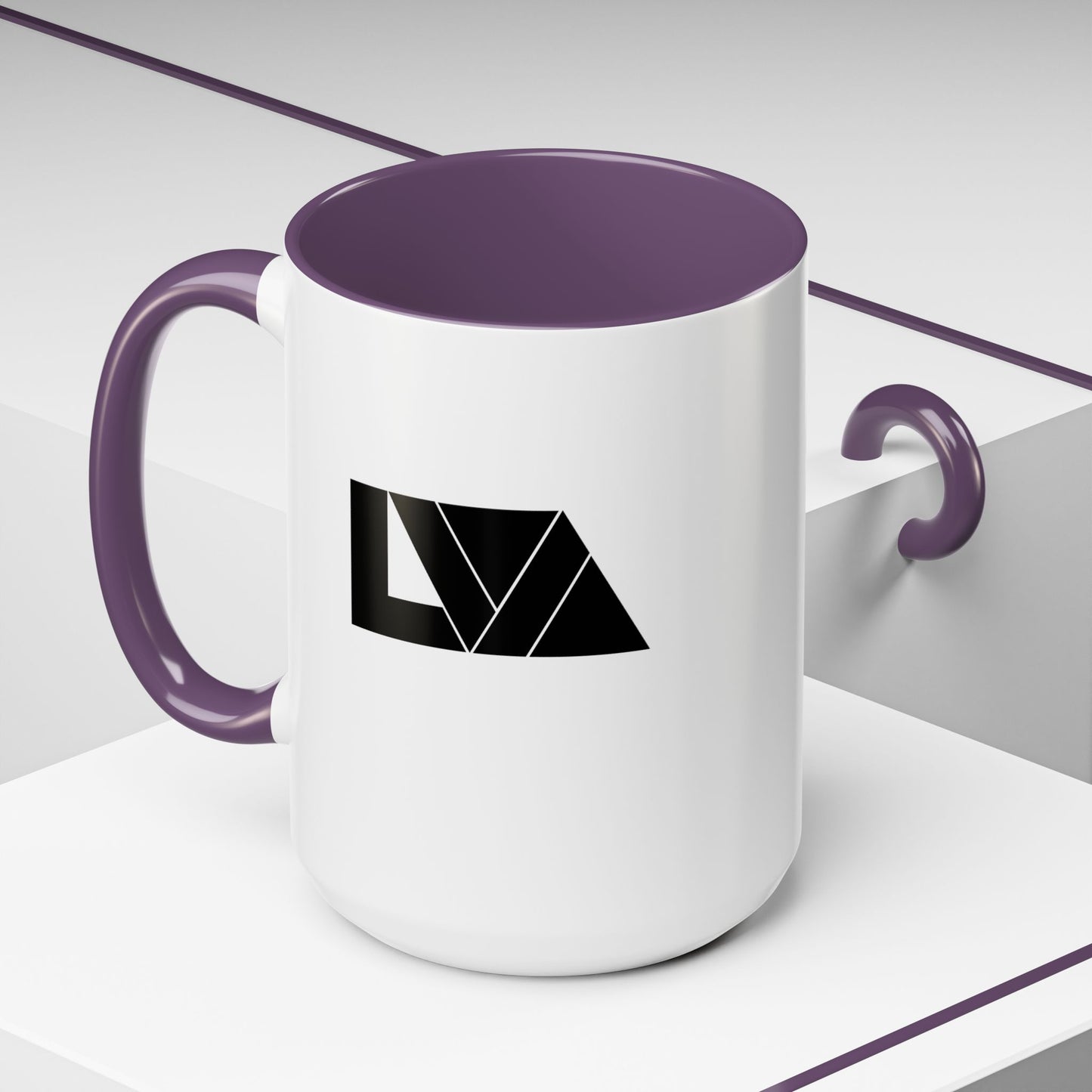 Lakeview Coffee Mug, Personalized Gift, Black Accent Mug, Home Decor, Coffee Lover Gift, Inspirational Kitchenware