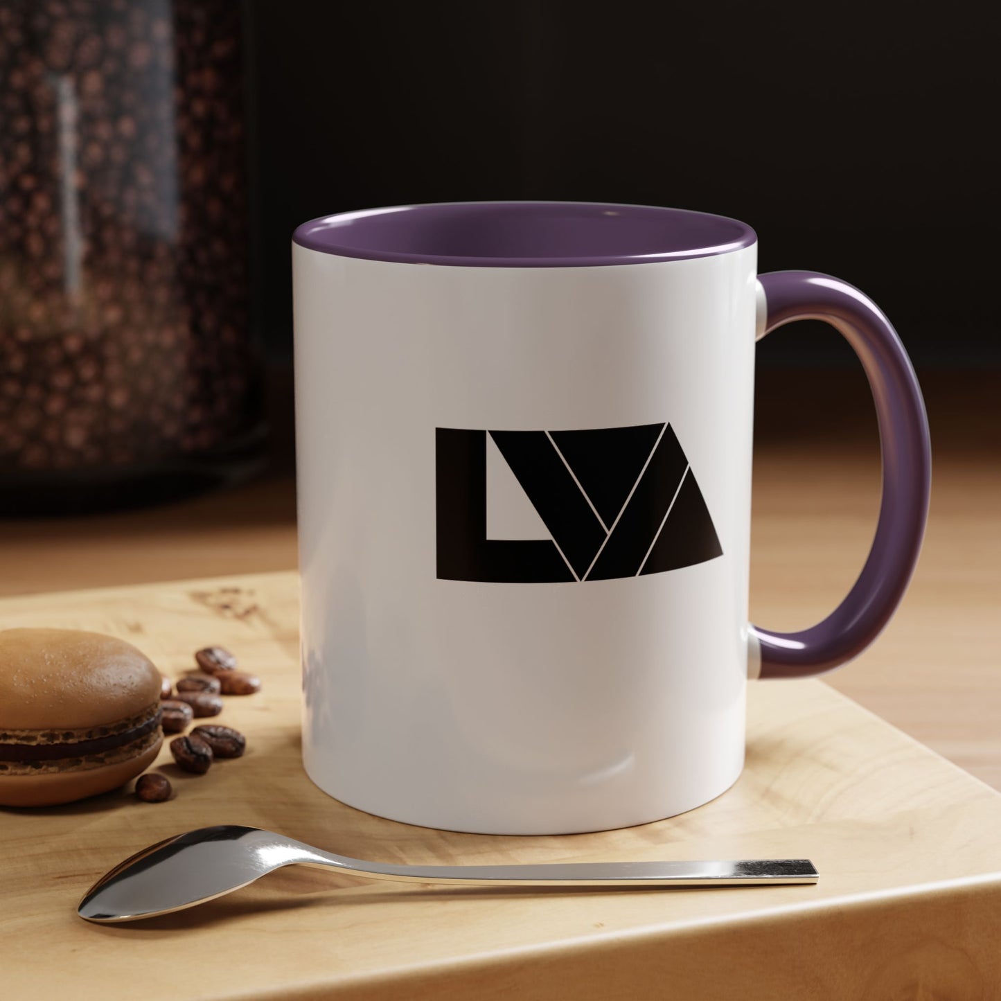 Lakeview Coffee Mug, Personalized Gift, Black Accent Mug, Home Decor, Coffee Lover Gift, Inspirational Kitchenware