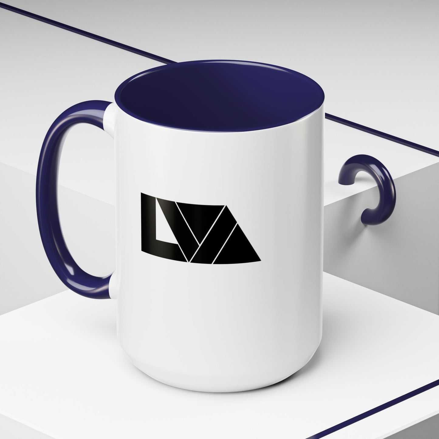 Lakeview Coffee Mug, Personalized Gift, Black Accent Mug, Home Decor, Coffee Lover Gift, Inspirational Kitchenware