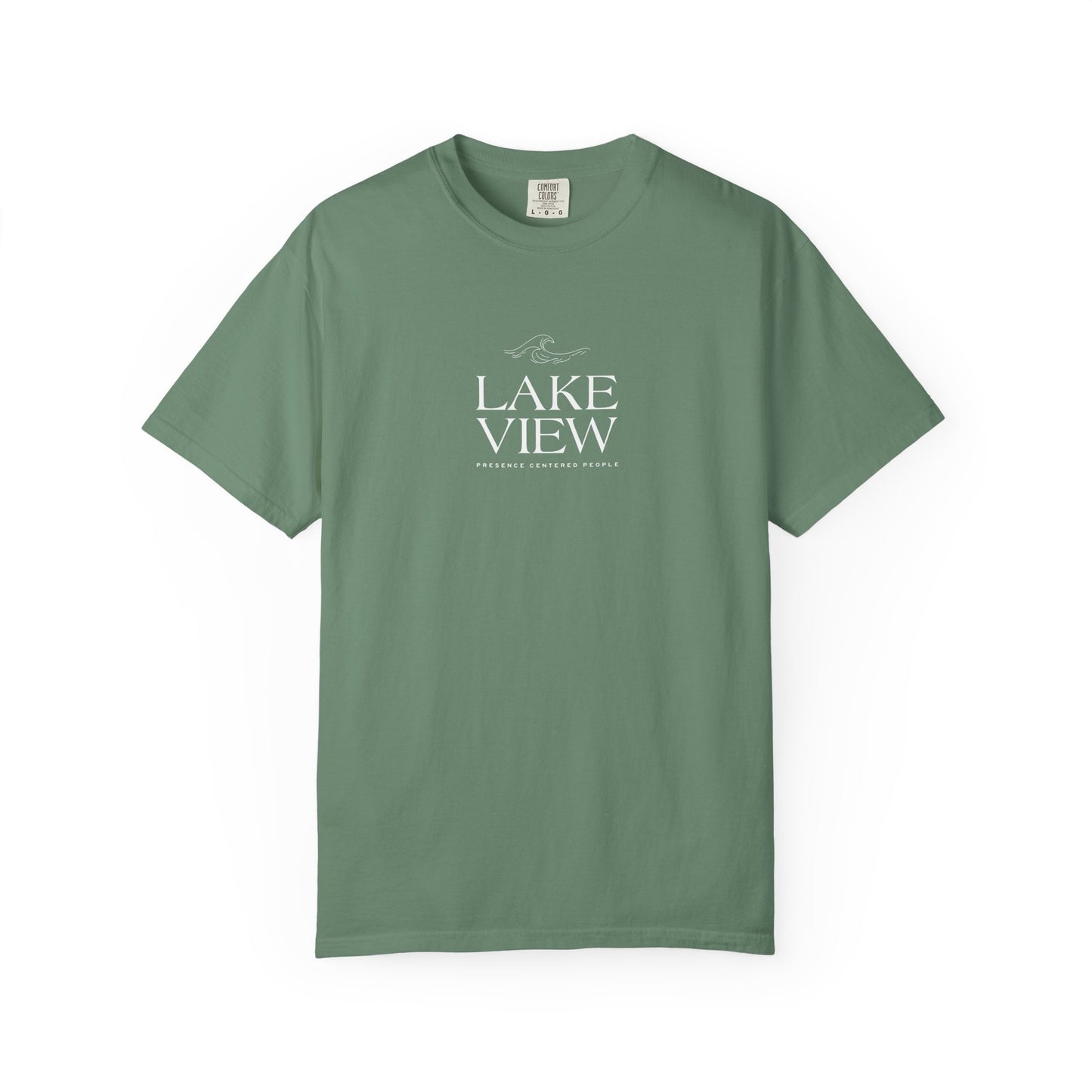 Lakeview Garment-Dyed T-shirt, Relaxed Summer Tee, Casual Outdoor Apparel, Gift for Nature Lovers, Lake House Decor