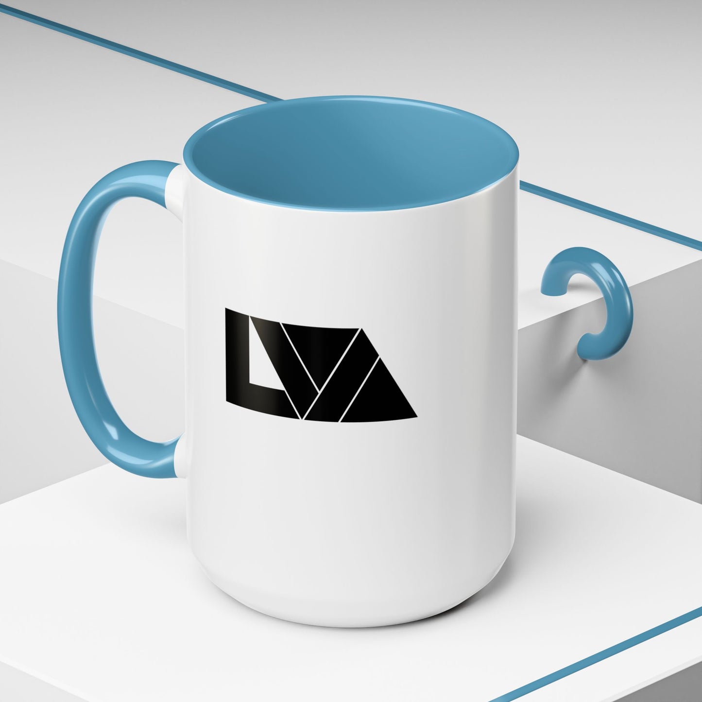 Lakeview Coffee Mug, Personalized Gift, Black Accent Mug, Home Decor, Coffee Lover Gift, Inspirational Kitchenware