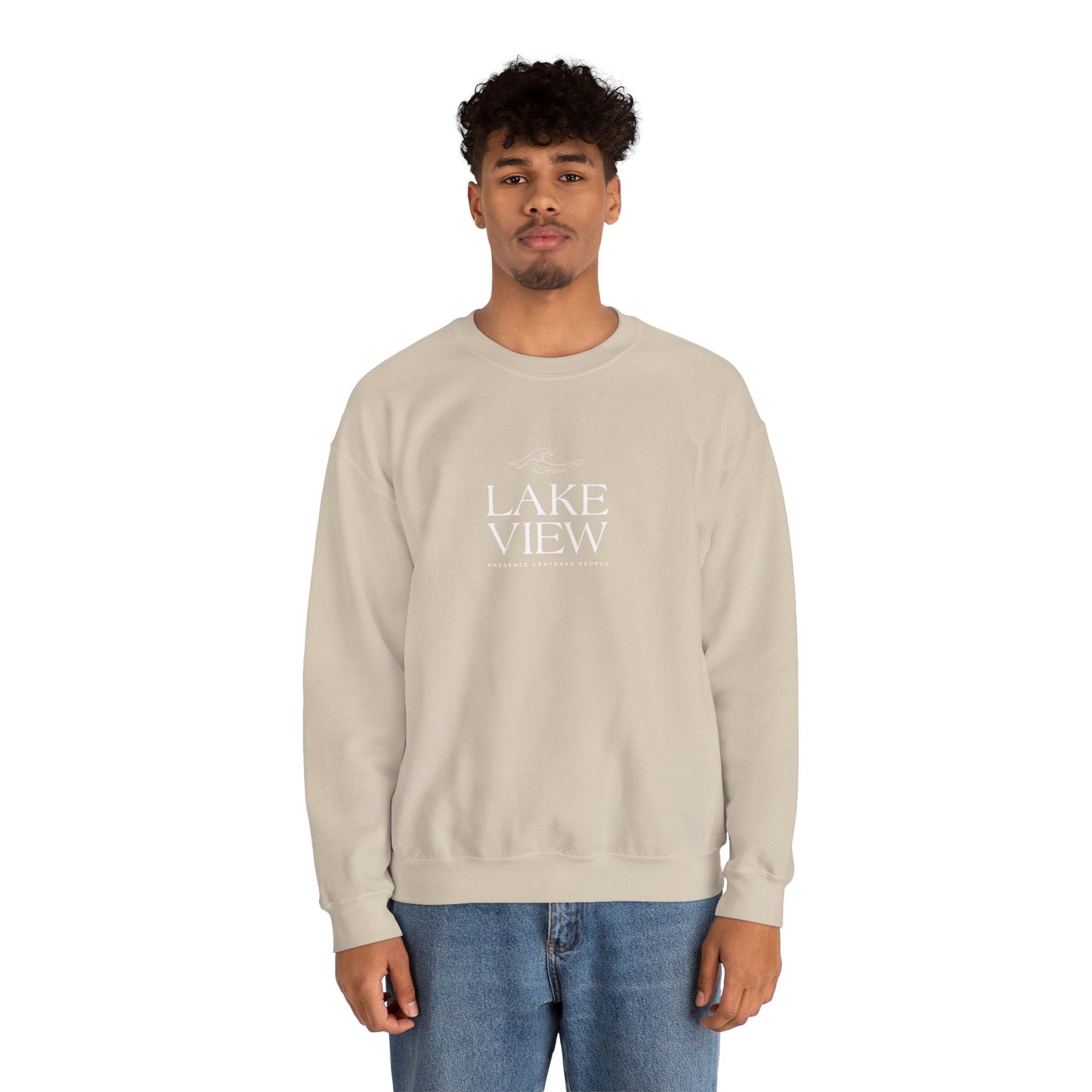 Lakeview Heavy Blend Sweatshirt, Cozy Crewneck, Casual Apparel, Gift for Nature Lovers, Perfect for Relaxation