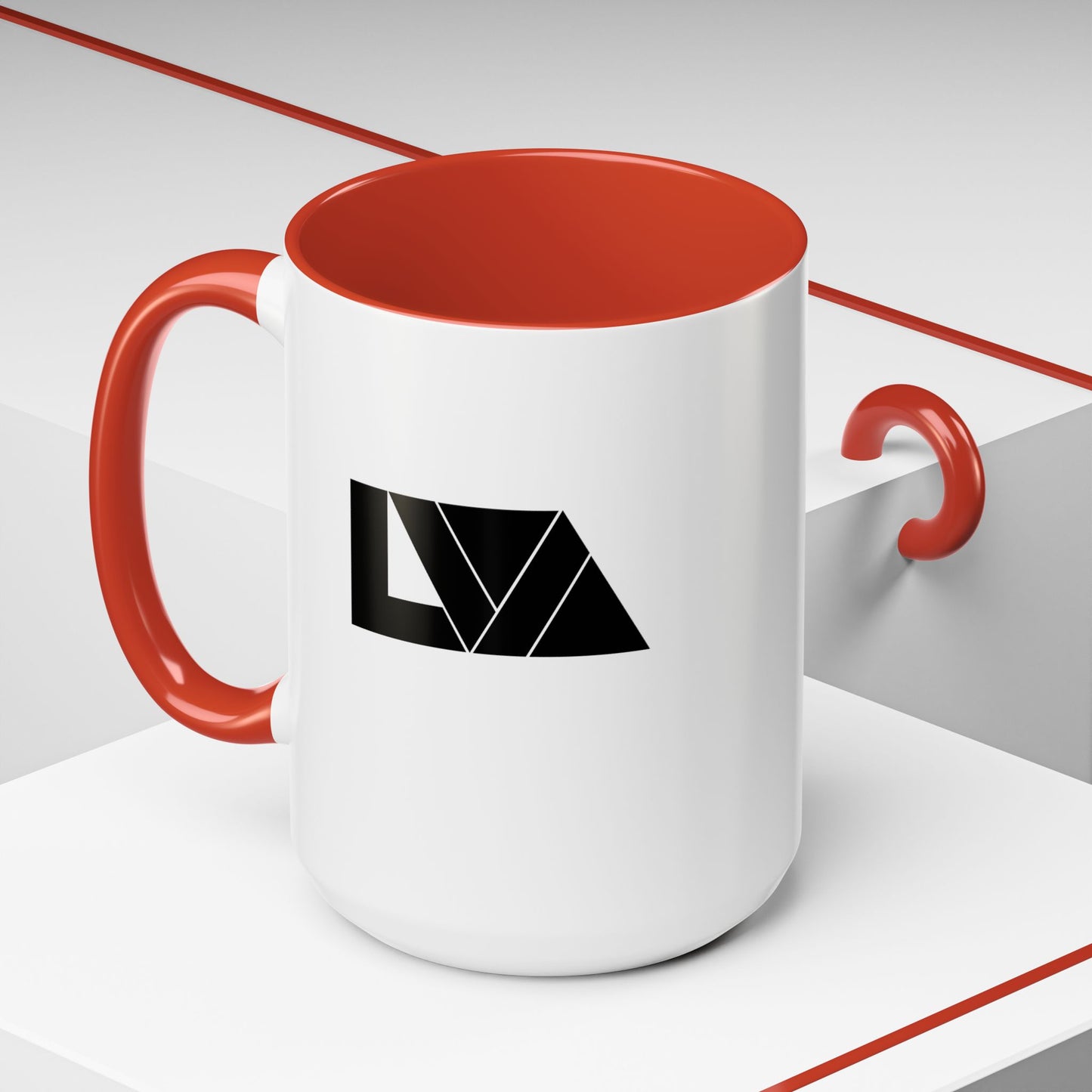 Lakeview Coffee Mug, Personalized Gift, Black Accent Mug, Home Decor, Coffee Lover Gift, Inspirational Kitchenware