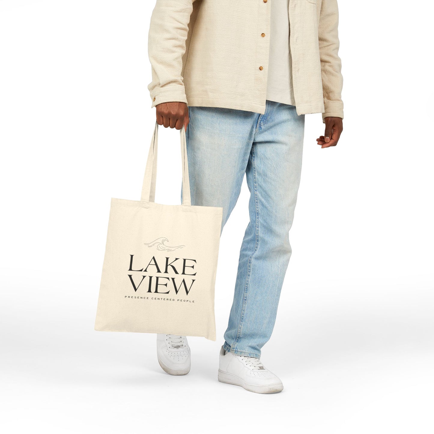 Lakeview Cotton Canvas Tote Bag | Eco-Friendly Bag for Shopping, Beach, Travel, Gifts, Home
