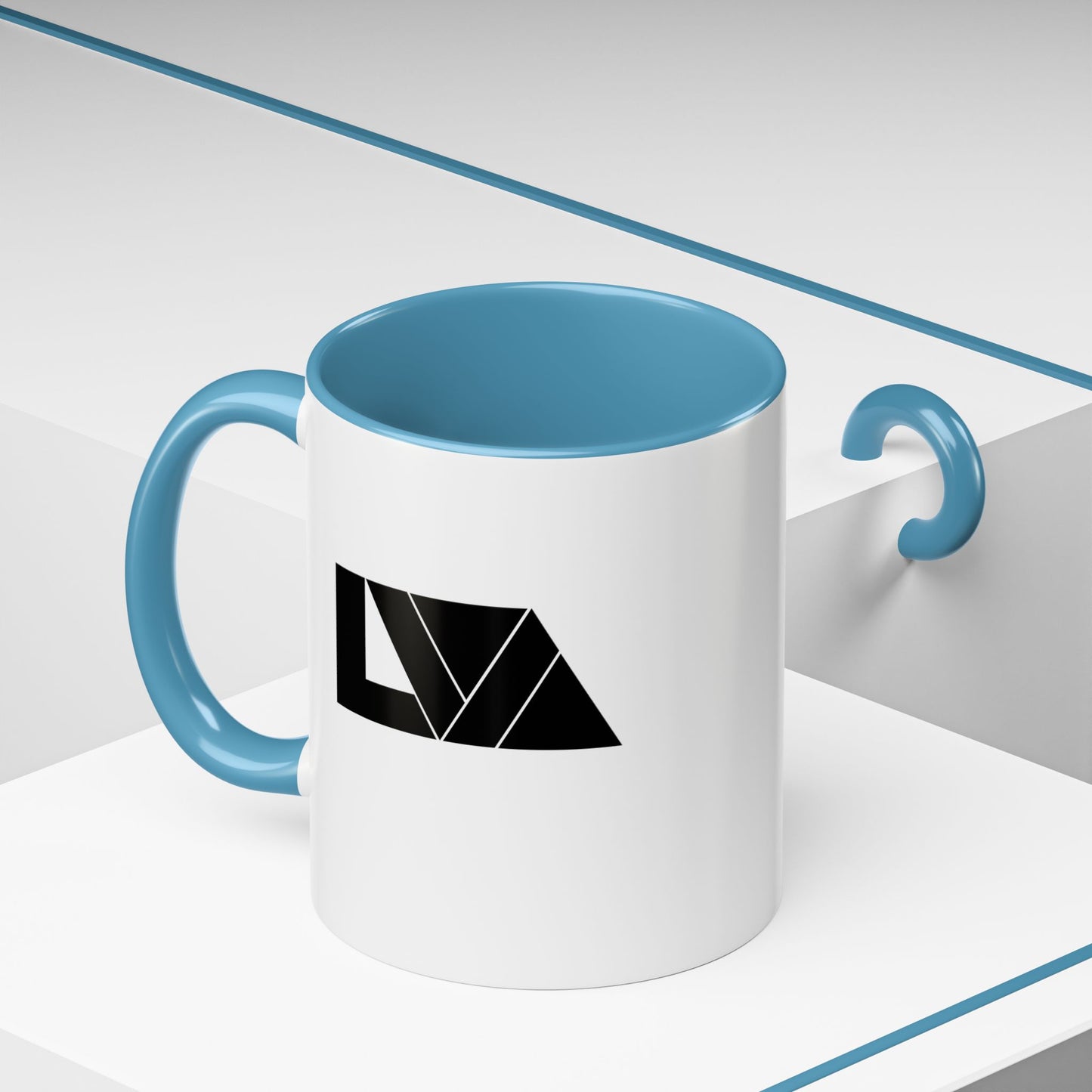 Lakeview Coffee Mug, Personalized Gift, Black Accent Mug, Home Decor, Coffee Lover Gift, Inspirational Kitchenware