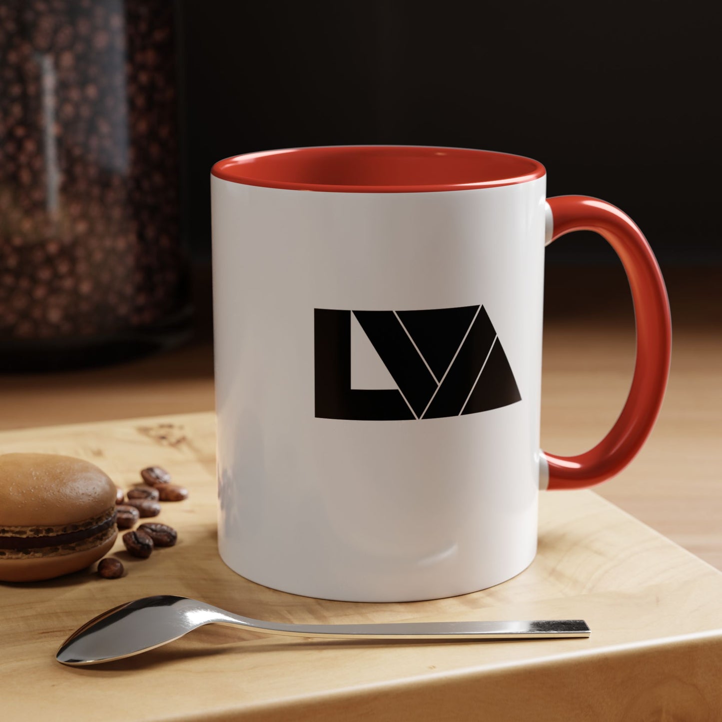 Lakeview Coffee Mug, Personalized Gift, Black Accent Mug, Home Decor, Coffee Lover Gift, Inspirational Kitchenware