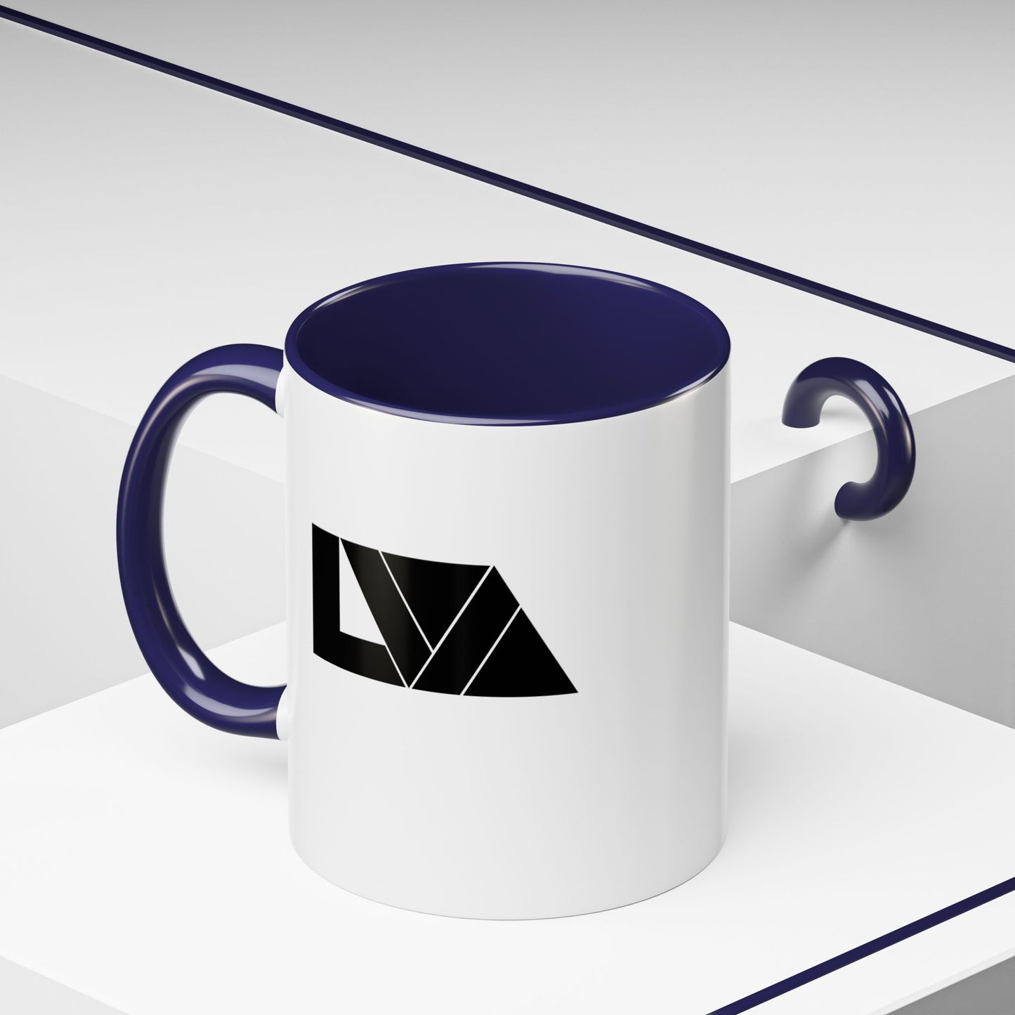 Lakeview Coffee Mug, Personalized Gift, Black Accent Mug, Home Decor, Coffee Lover Gift, Inspirational Kitchenware