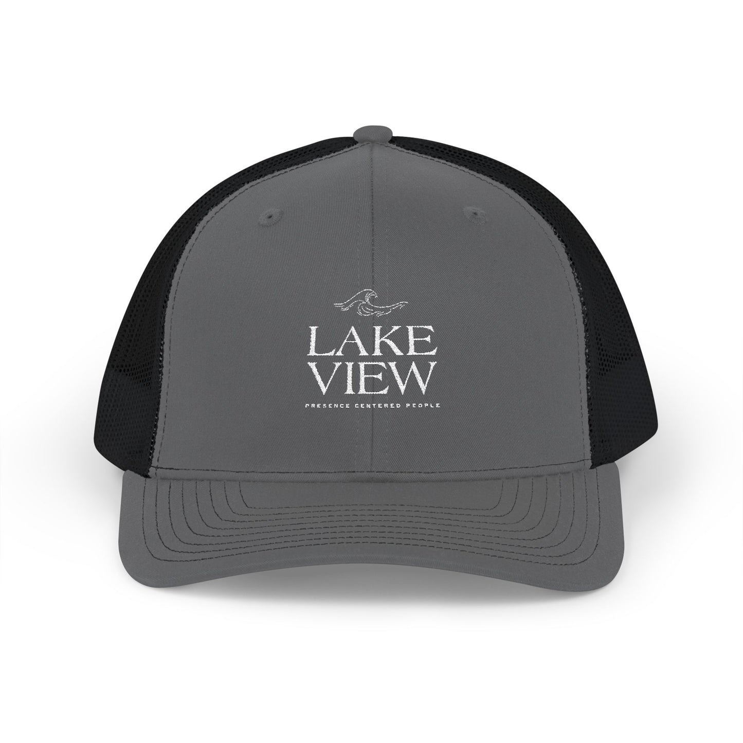 Stylish Lakeview Trucker Cap, Outdoor Hat, Custom Embroidered Cap, Perfect Gift for Nature Lovers, Summer Accessory, Adventure Gear