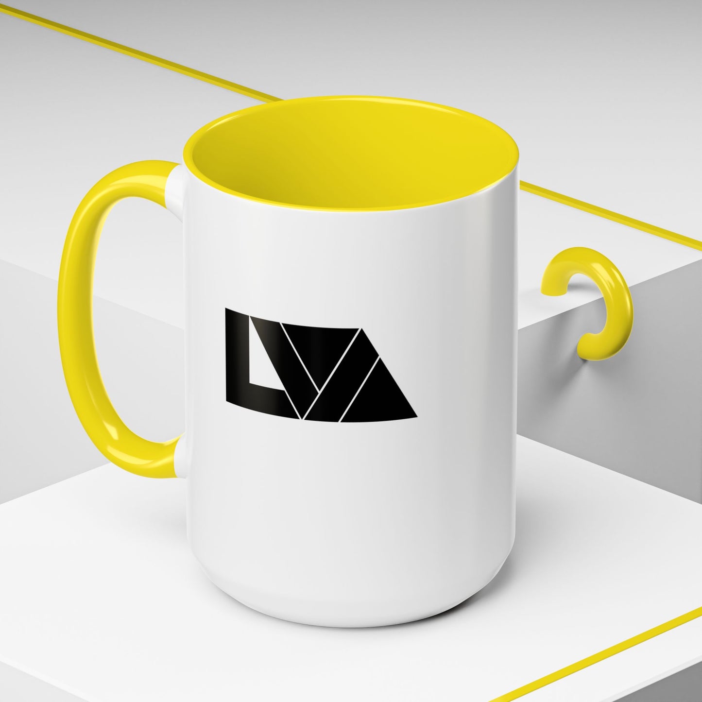 Lakeview Coffee Mug, Personalized Gift, Black Accent Mug, Home Decor, Coffee Lover Gift, Inspirational Kitchenware