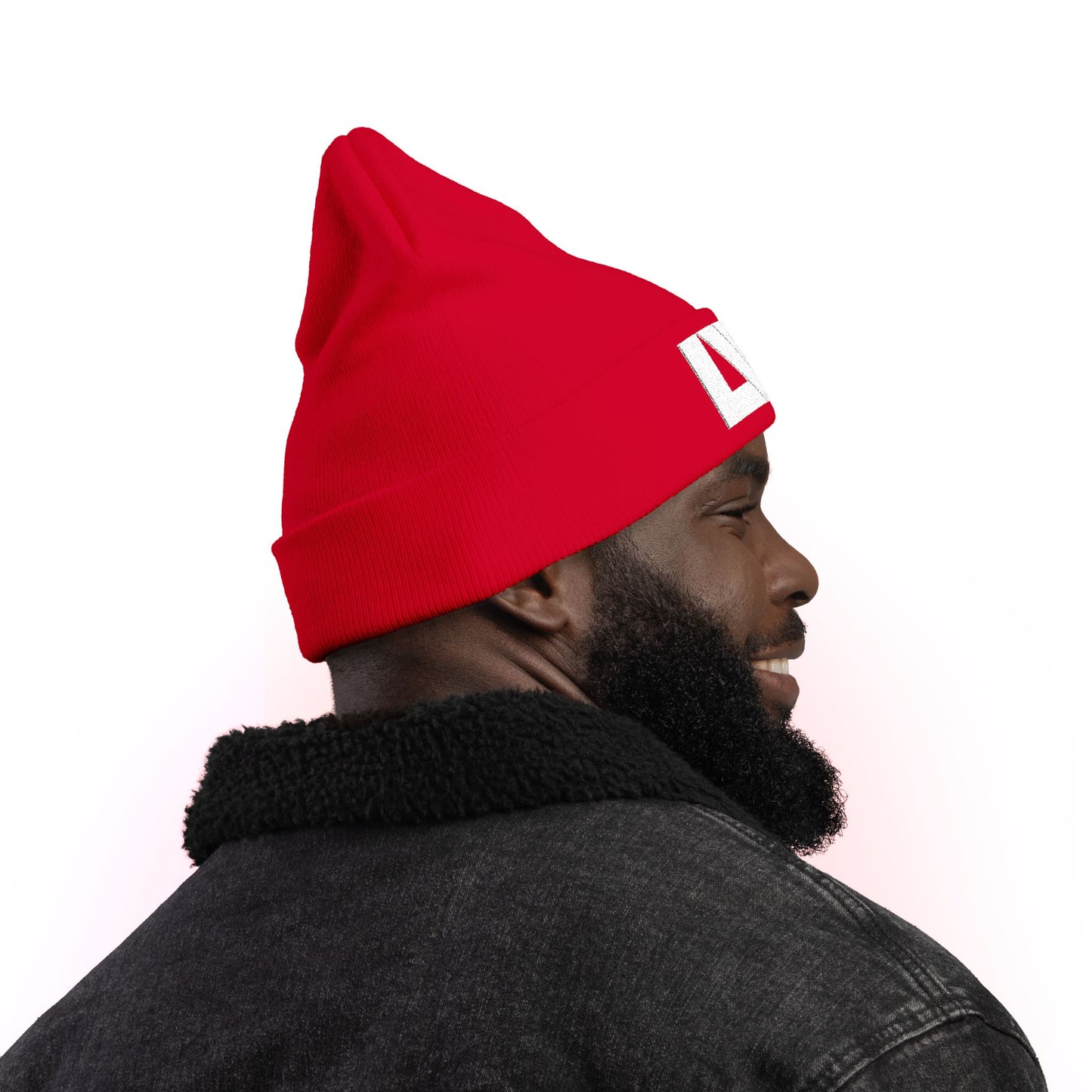 Cozy Lakeview Knit Beanie, Embroidered Winter Hat, Outdoor Accessory, Gift for Him/Her, Ski Trip Beanie