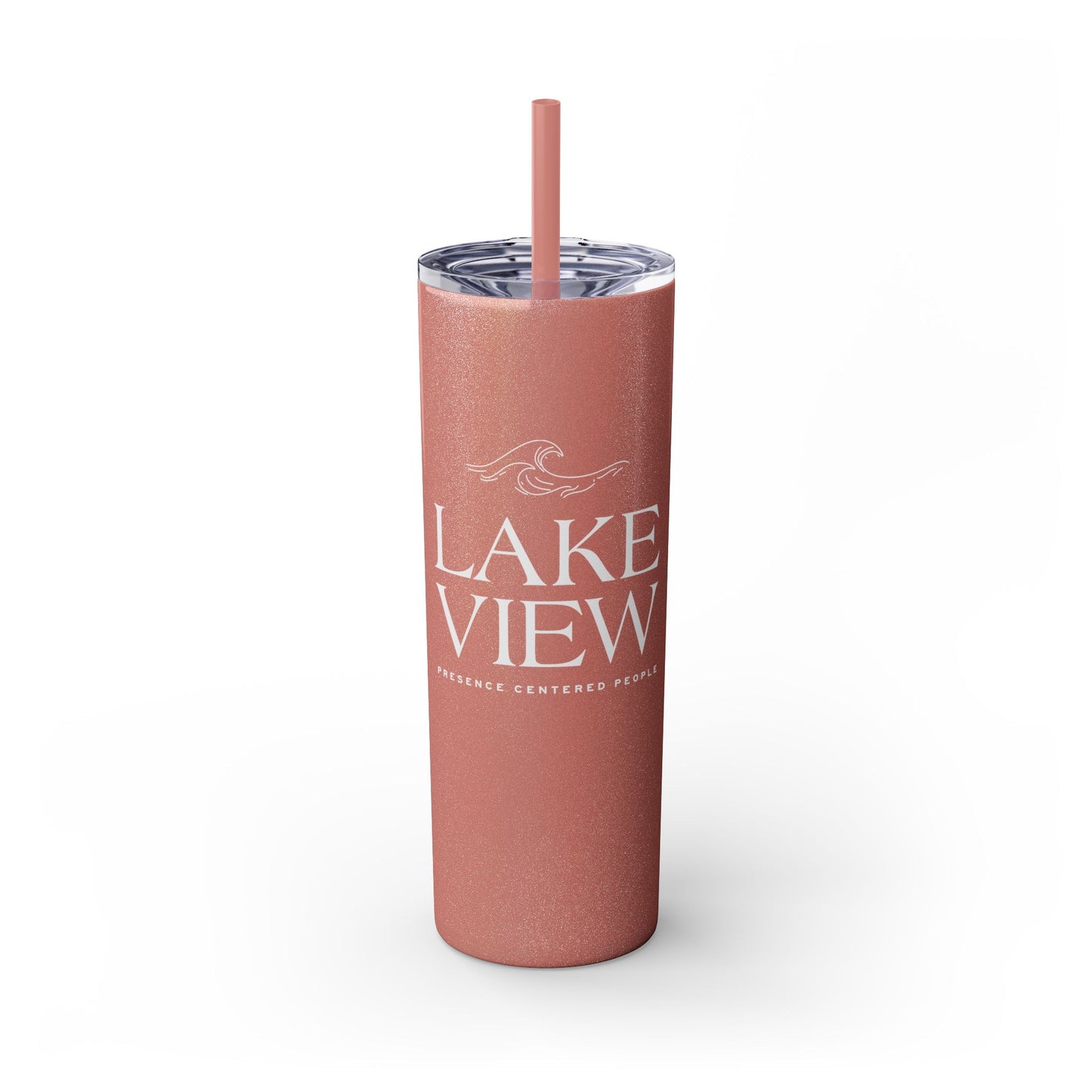 Lakeview Skinny Tumbler with Straw, 20oz | Perfect Gift for Nature Lovers, Travel Mug, Insulated Drinkware, Summer Fun, Lake House Decor