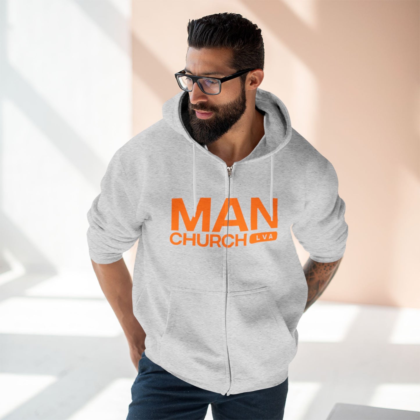 Man Church Zip Hoodie