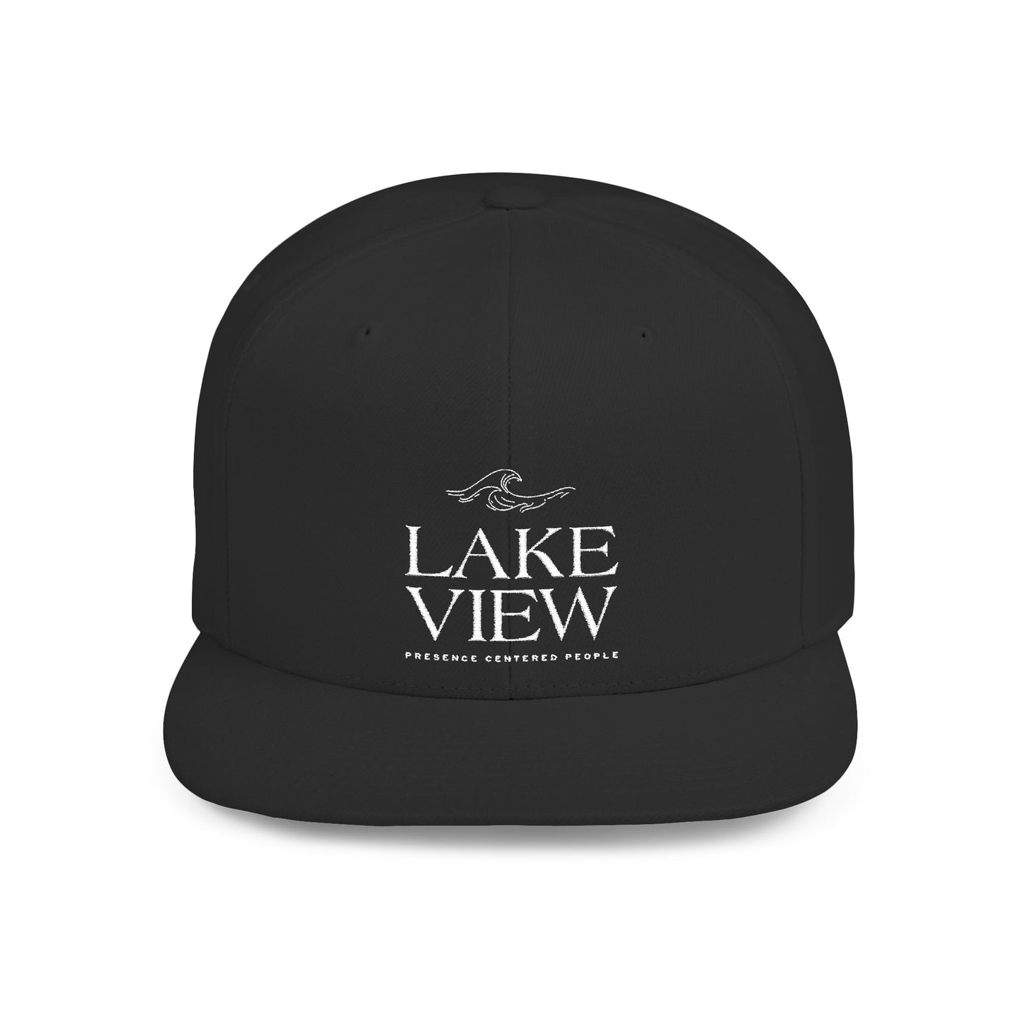 Lakeview Flat Bill Snapback Hat - Trendy Outdoor Cap for Adventure Lovers, Casual Wear, Lake Days, Gift for Nature Enthusiasts