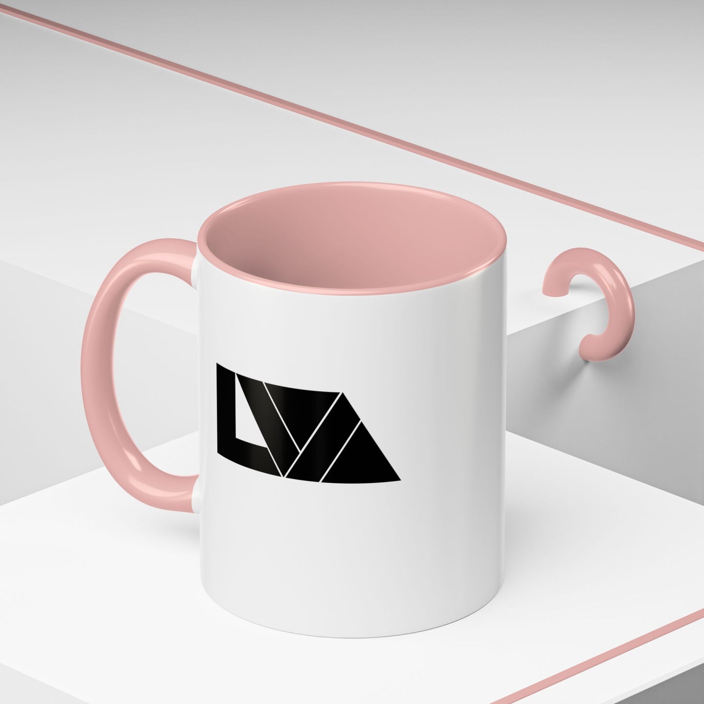 Lakeview Coffee Mug, Personalized Gift, Black Accent Mug, Home Decor, Coffee Lover Gift, Inspirational Kitchenware