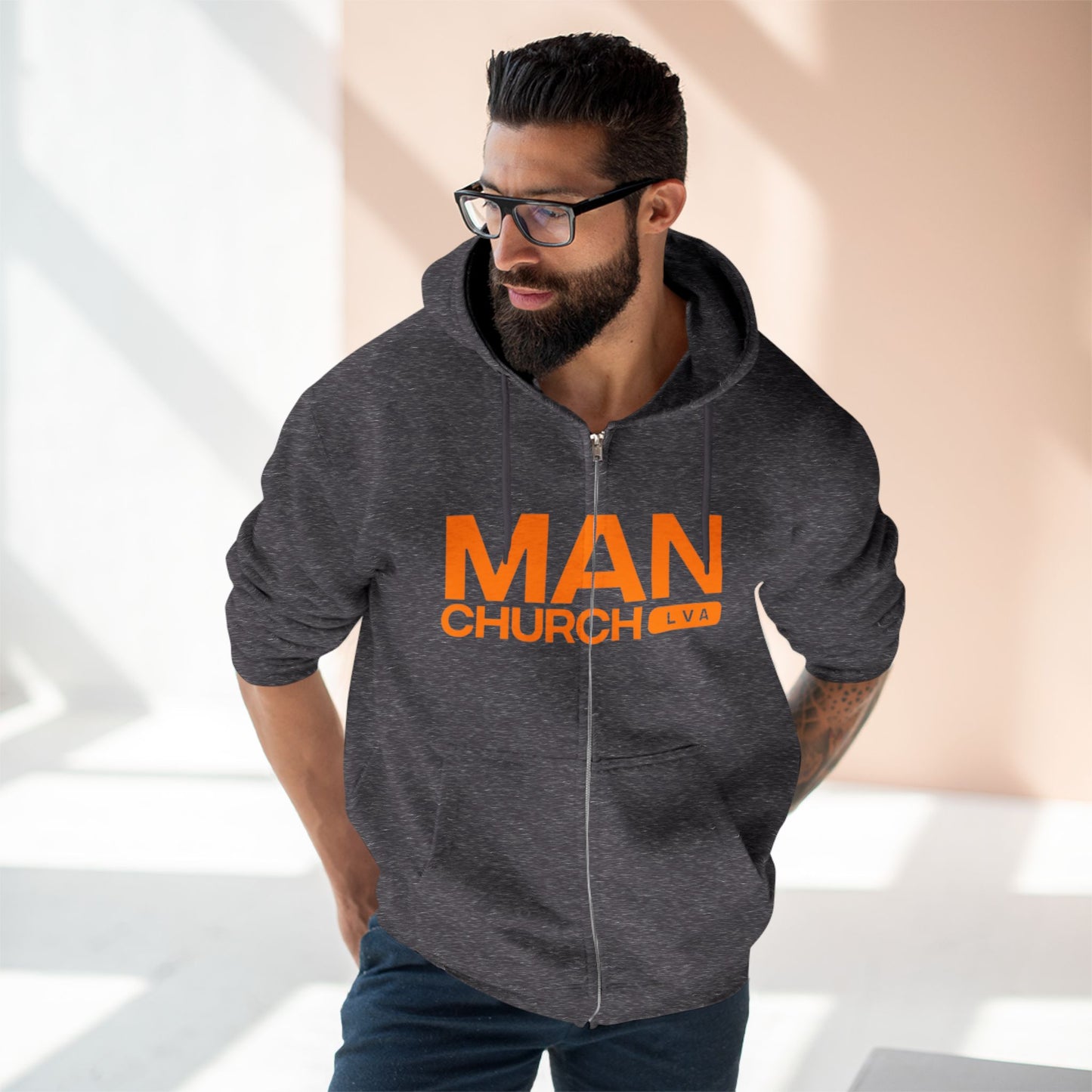 Man Church Zip Hoodie