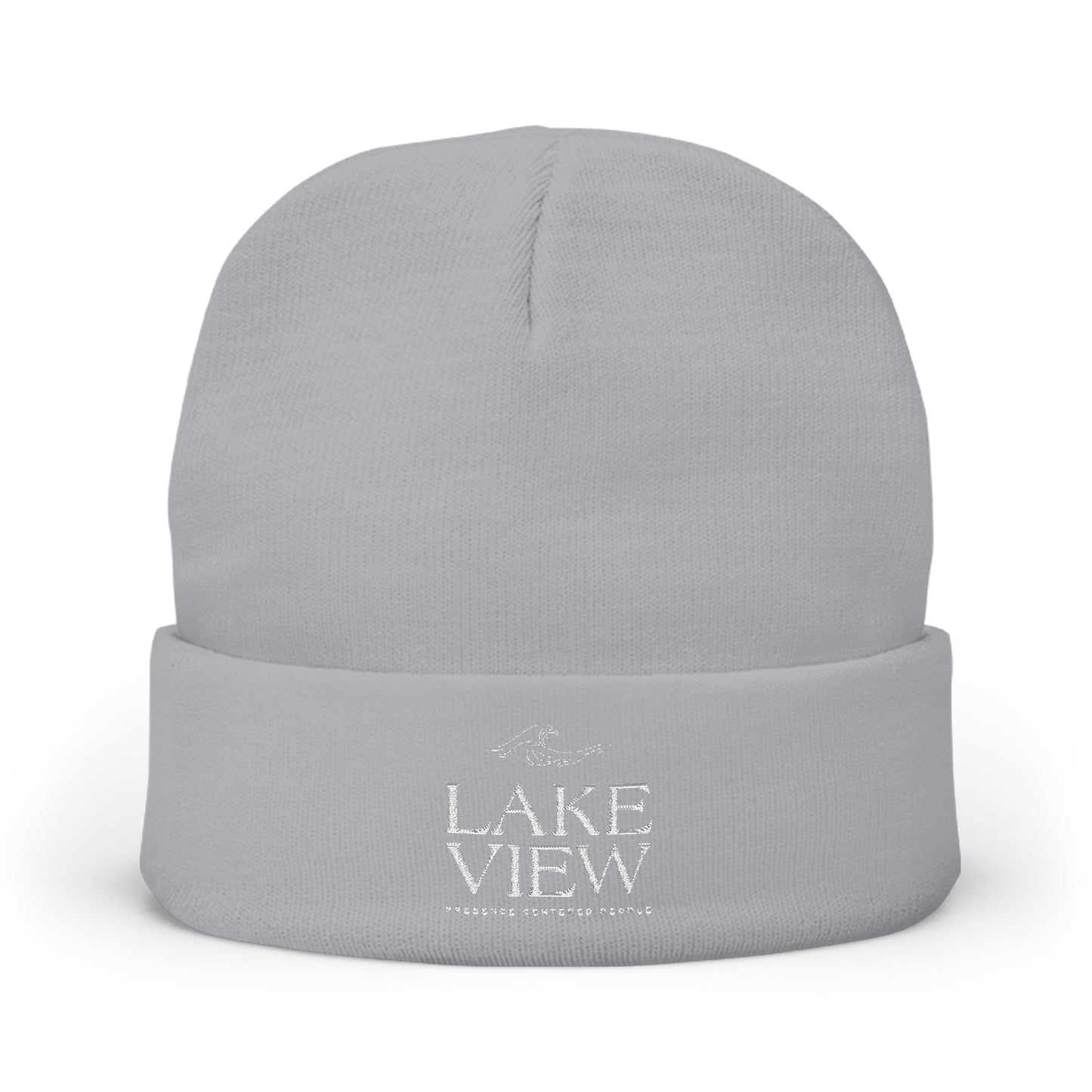 Cozy Lakeview Knit Beanie, Embroidered Winter Hat, Outdoor Accessory, Gift for Him/Her, Ski Trip Beanie