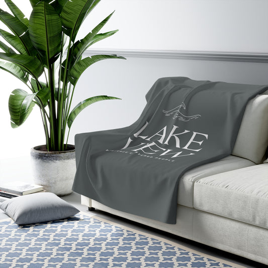 Cozy Sherpa Fleece Blanket - Lakeview Design, Warm Throw for Home, Lounge Blanket, Gift for Friends, Snuggling Up