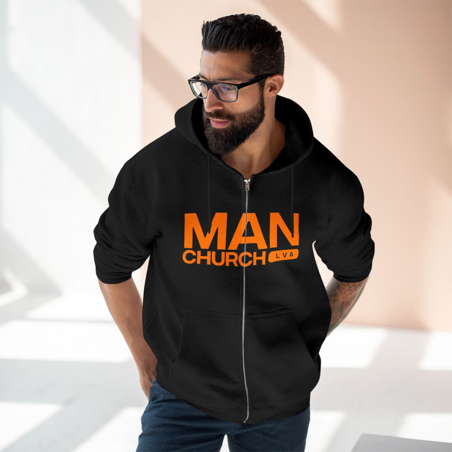 Man Church Zip Hoodie