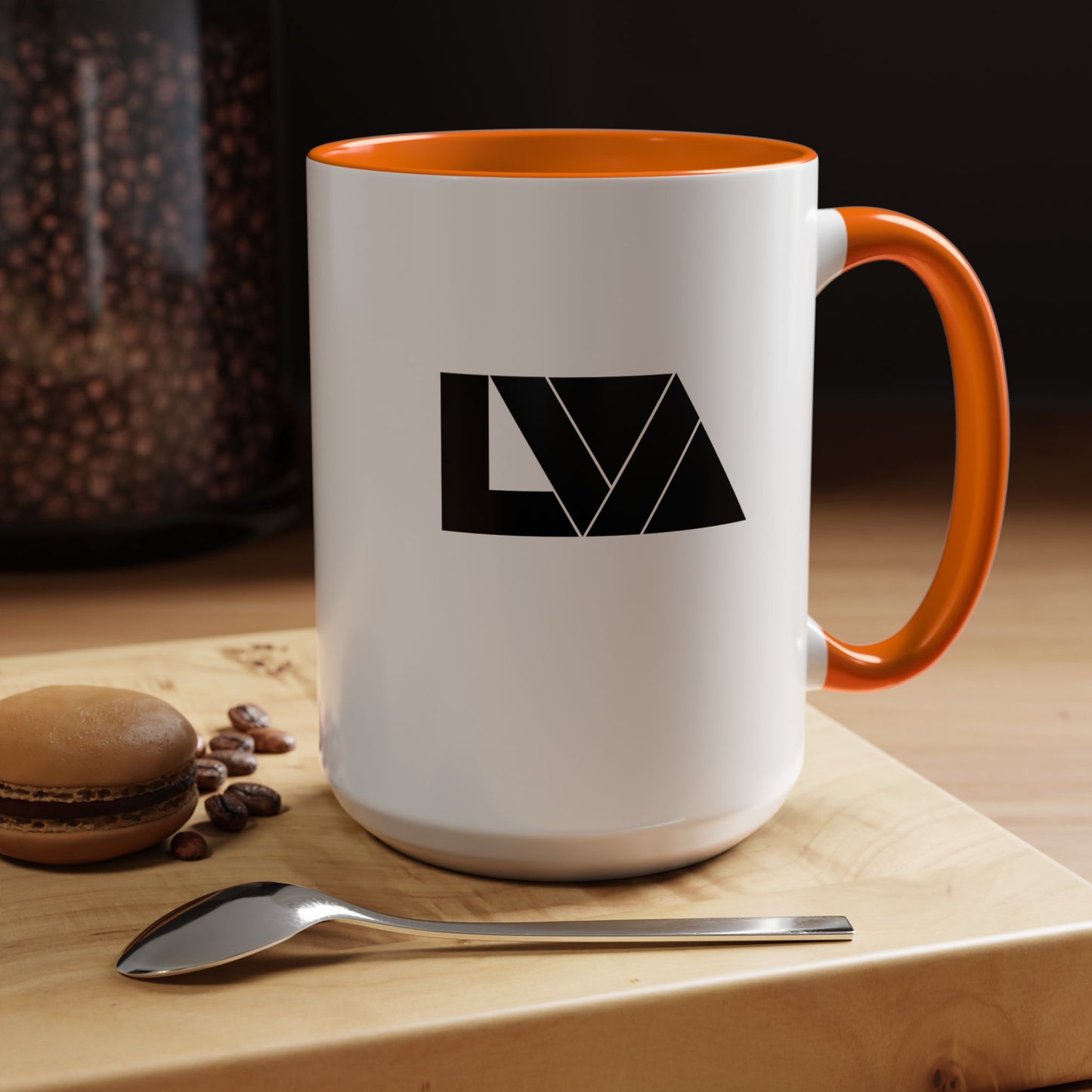 Lakeview Coffee Mug, Personalized Gift, Black Accent Mug, Home Decor, Coffee Lover Gift, Inspirational Kitchenware